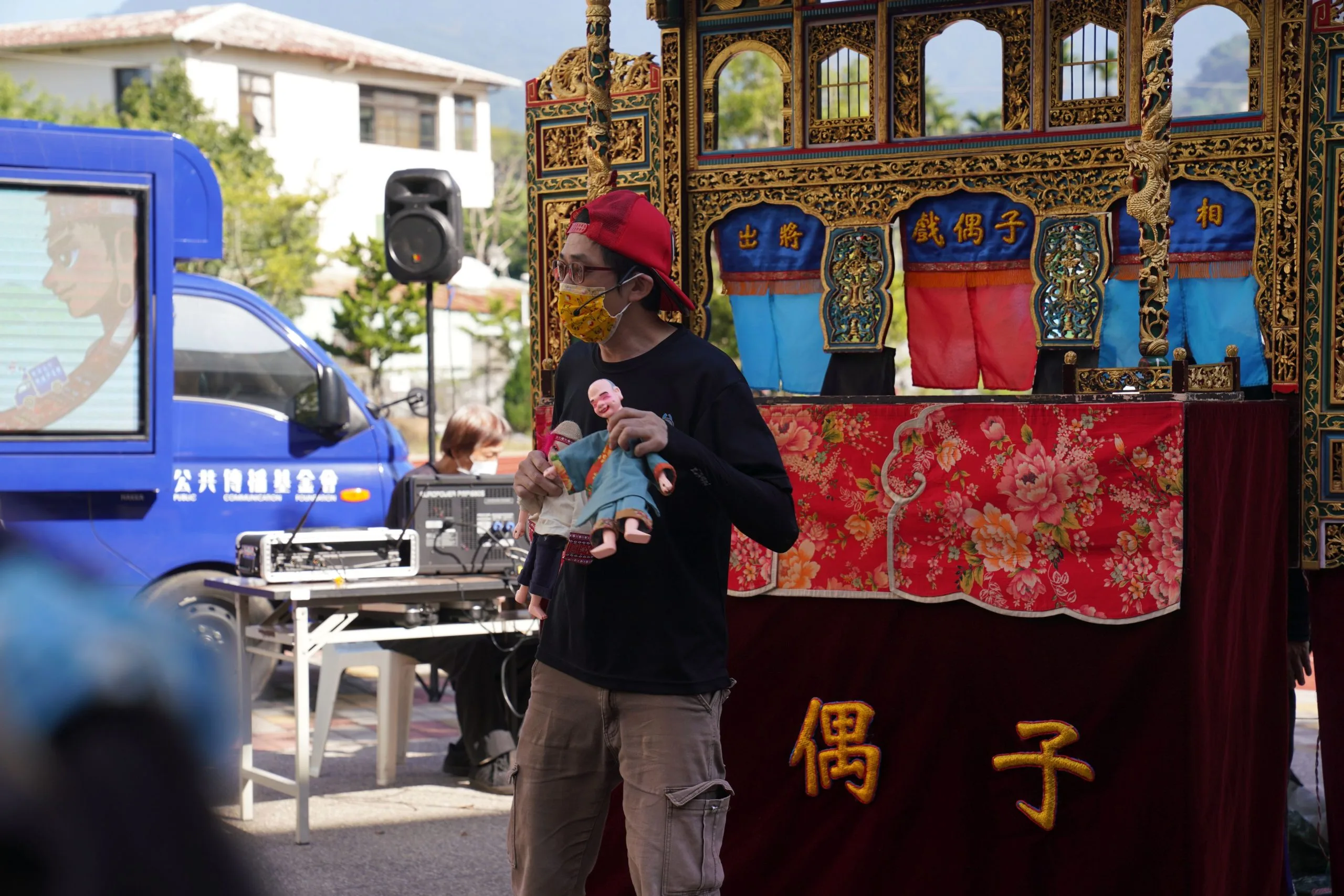 戲偶子劇團團長邱豐榮。圖/宋佩遙攝。