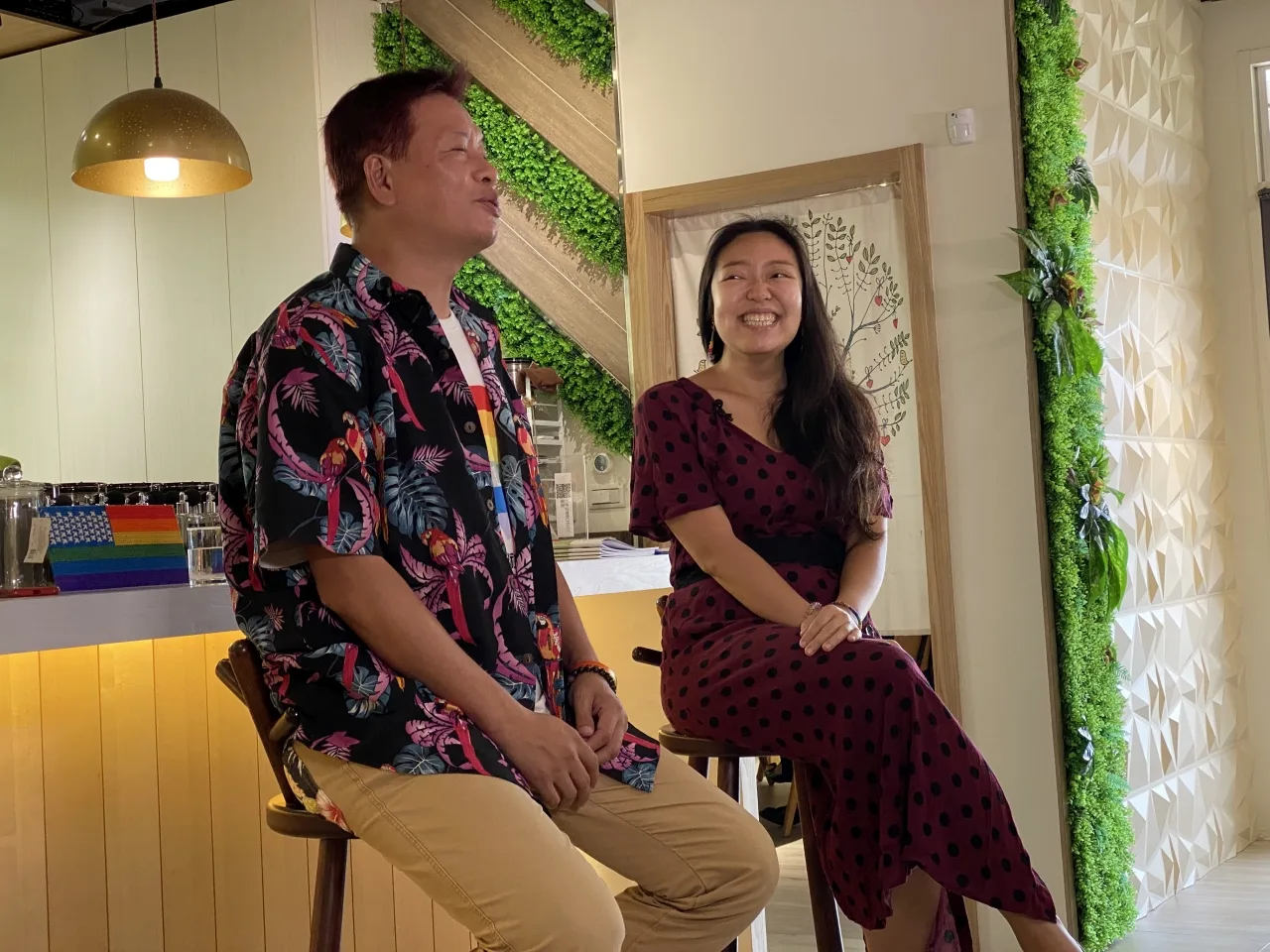 同志諮詢熱線阮美嬴參與A咖時光節目專訪。資料畫面