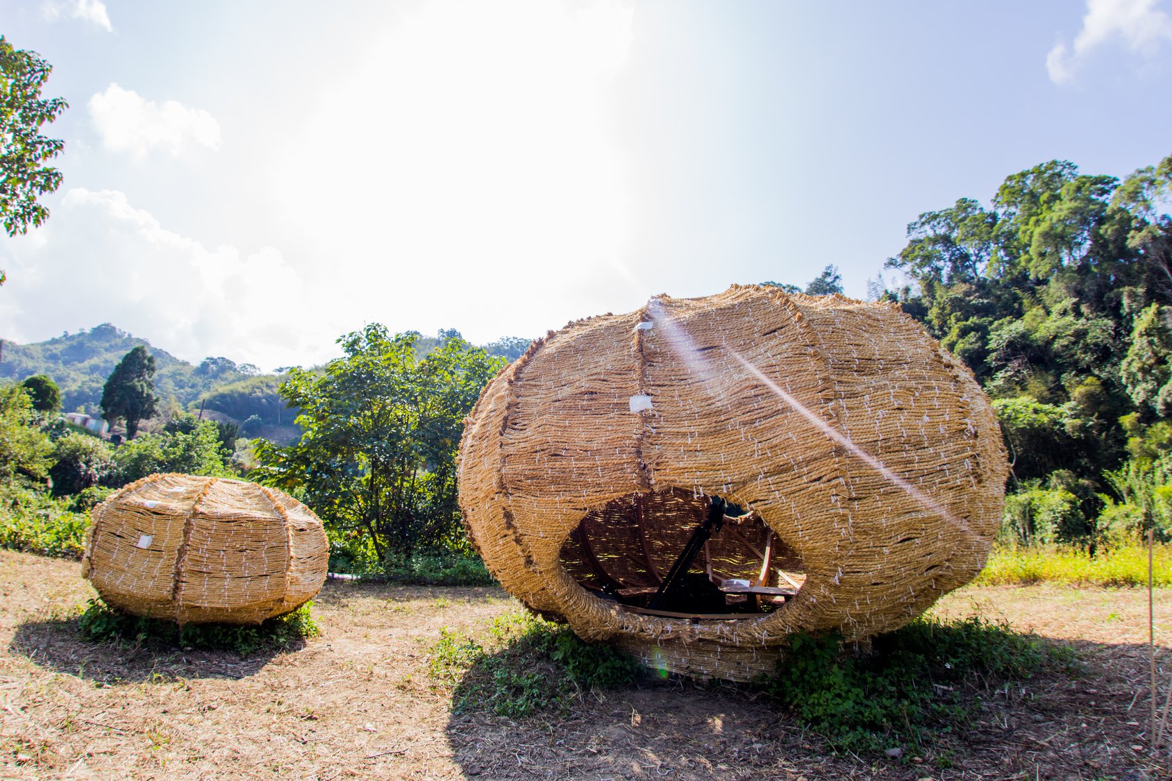 2019年浪漫台三線藝術季范承宗的作品「茶窩」。翻攝大窩穿龍圳地景藝術節臉書