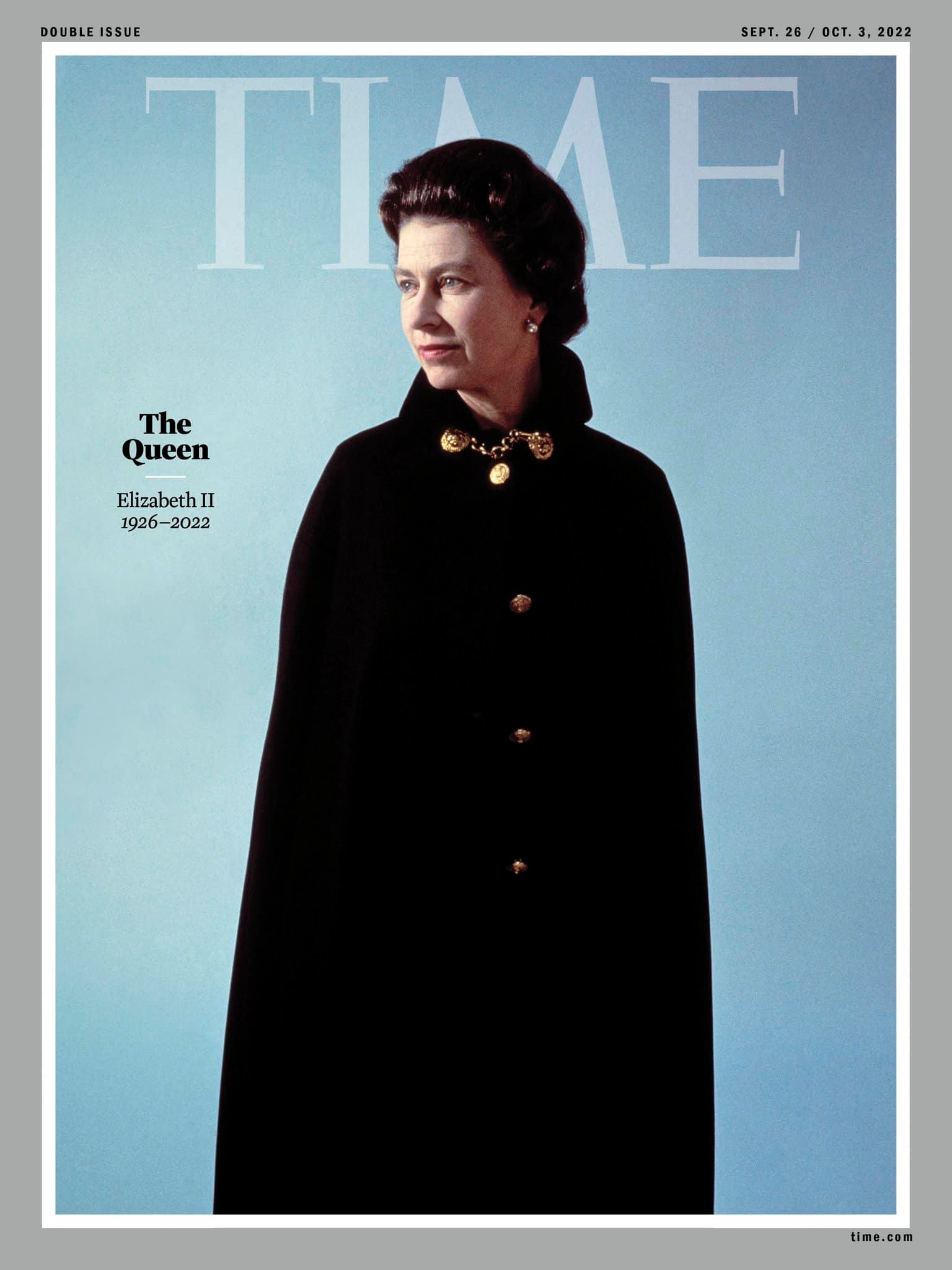 英國女王伊莉莎白二世過世,世界各大媒體報導。圖為Time雜誌封面。