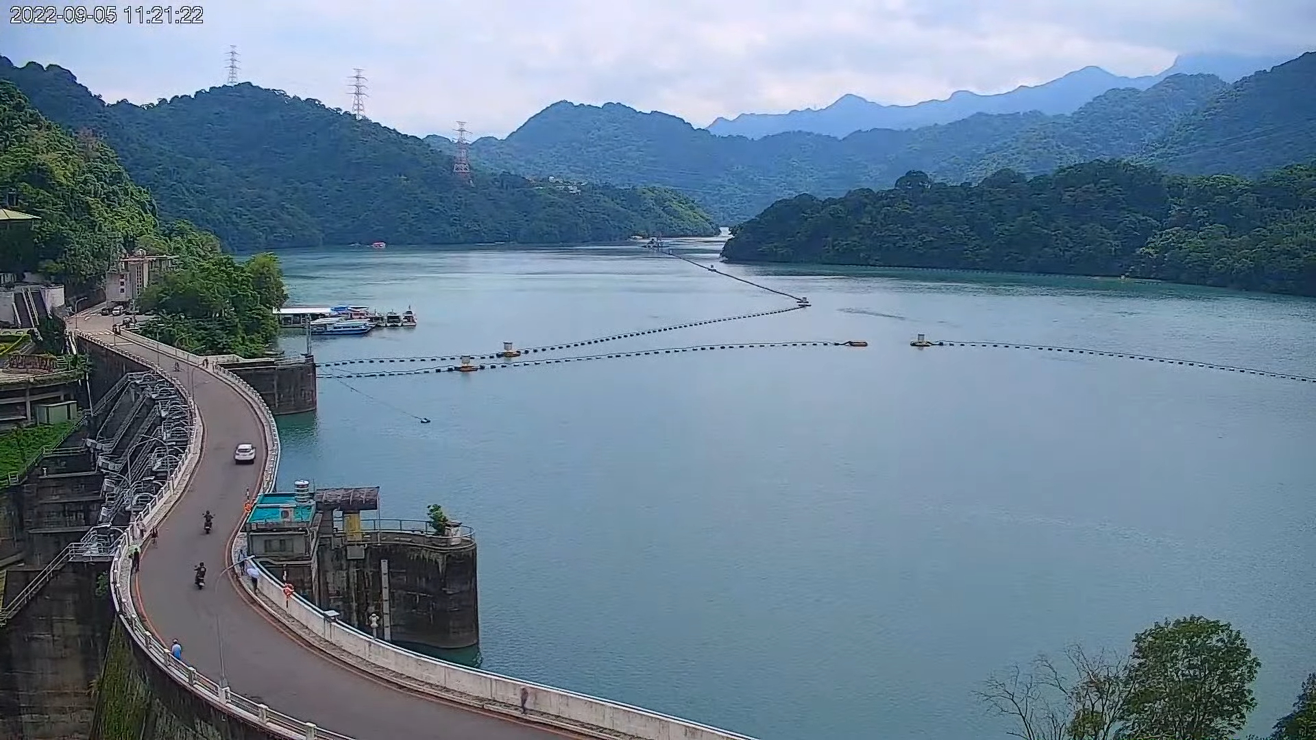 颱風軒嵐諾為石門水庫帶來豐沛進水量。翻攝石門水庫即時影像