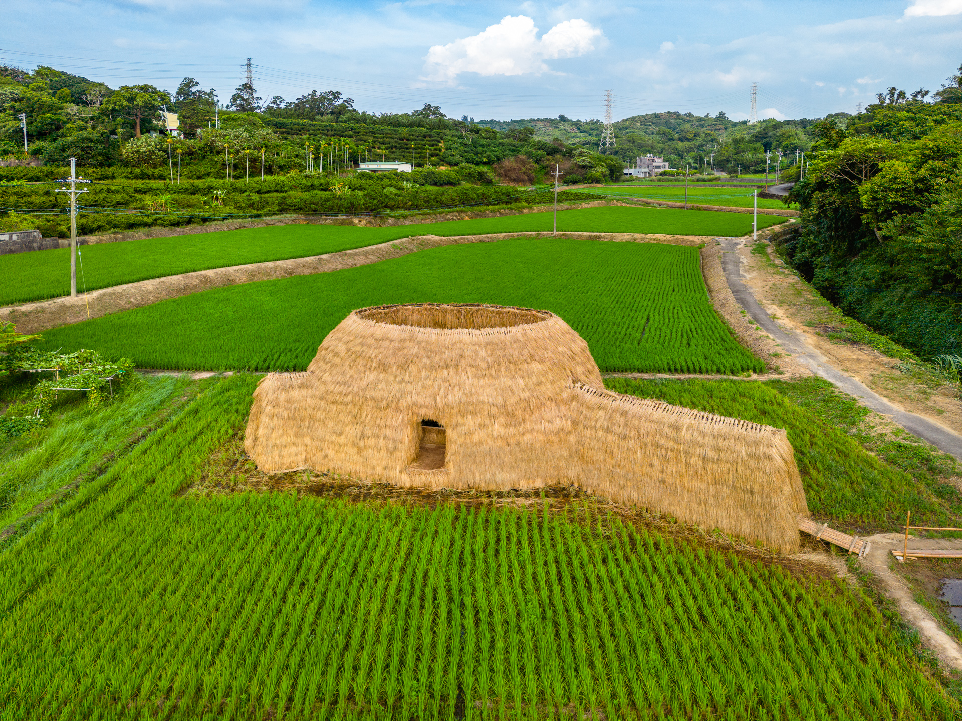 藝術家盧建銘作品《在羽翼下》。新竹市府提供
