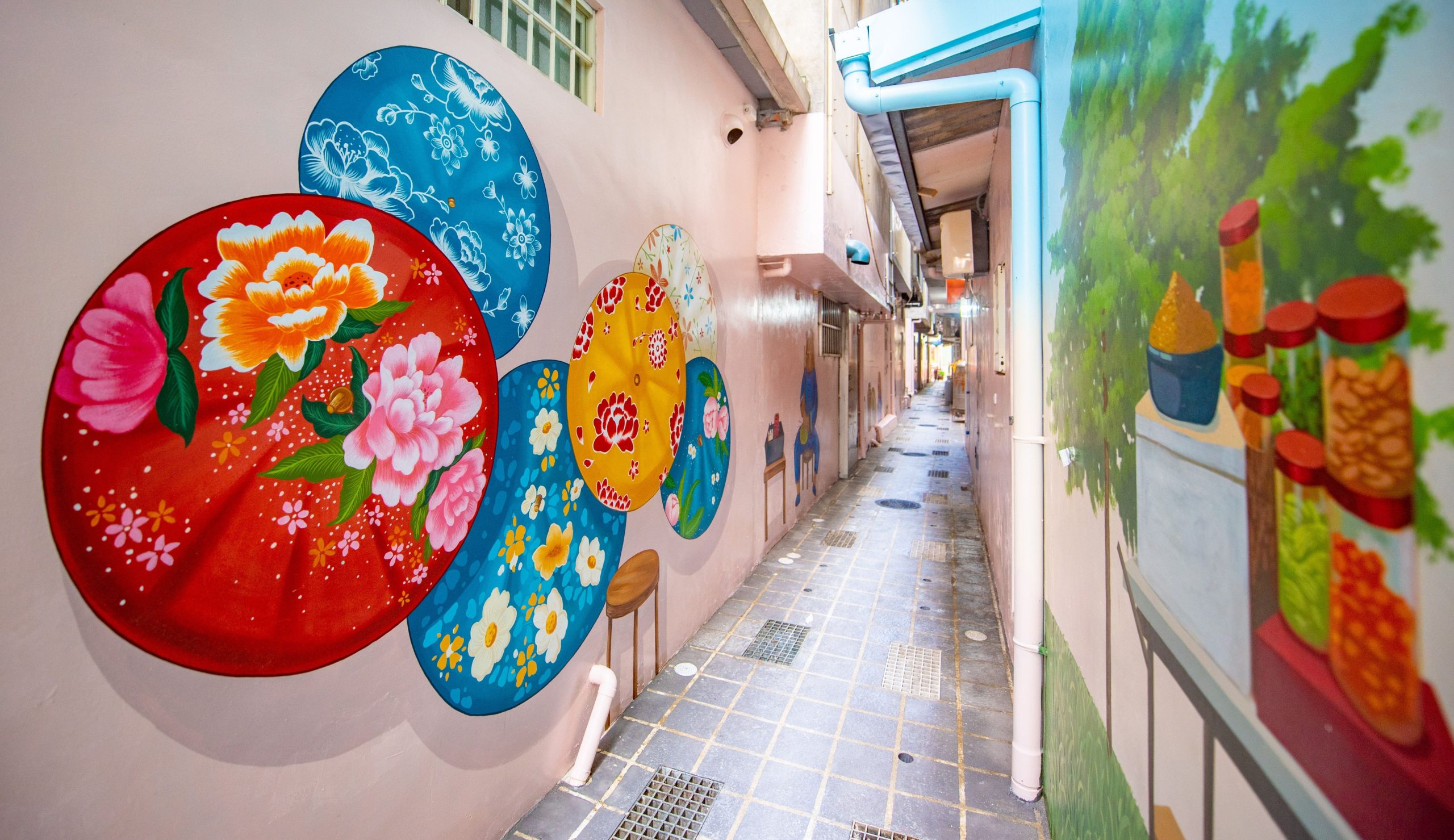 本次後巷環境改造,特別融合在地客家文化。桃園市政府提供