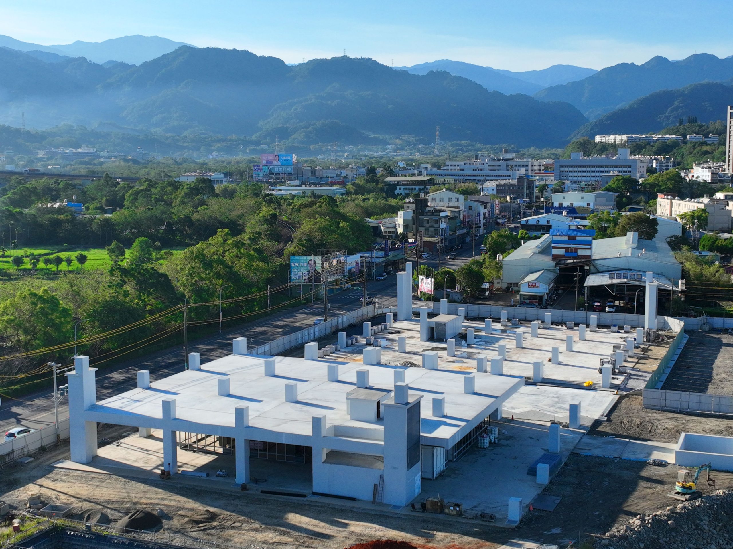 竹東轉運站空拍圖。新竹縣政府提供