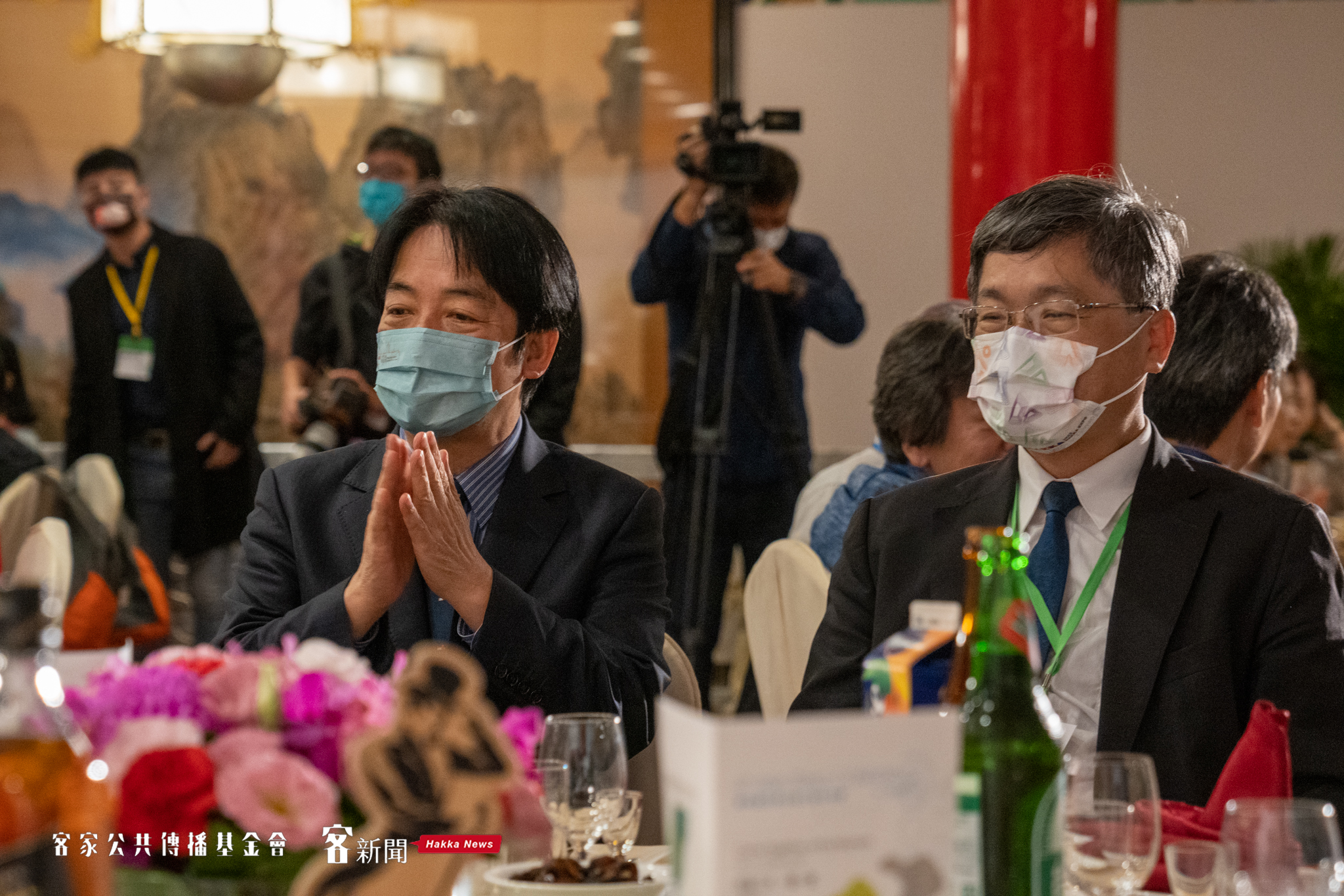 賴清德與楊長鎮共同出席亞洲步道大會迎賓晚宴。宋佩遙攝