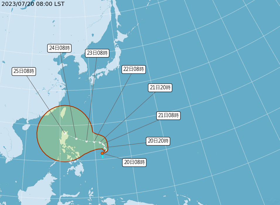 熱帶低壓最快21日成颱風　部分模擬路徑通過台灣
