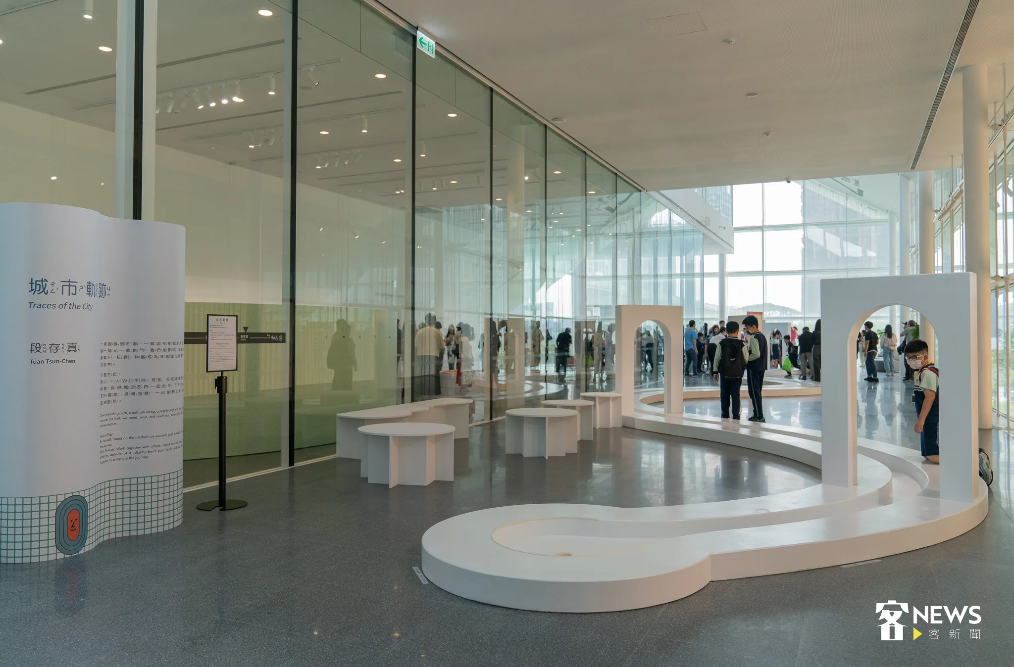 美術館二樓設施「城市軌跡」。洪俊傑攝