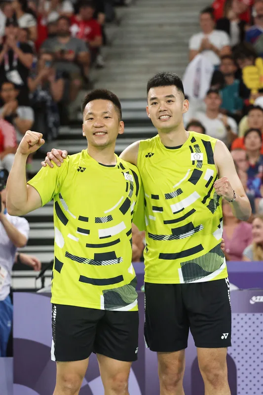 2024年7月29日王齊麟、李洋巴黎奧運。中央社