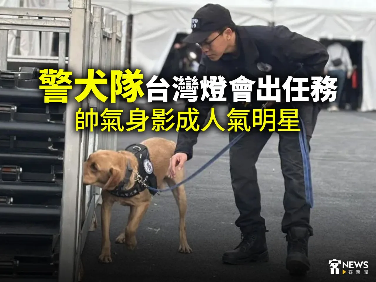 警犬隊台灣燈會出任務　帥氣身影成人氣明星