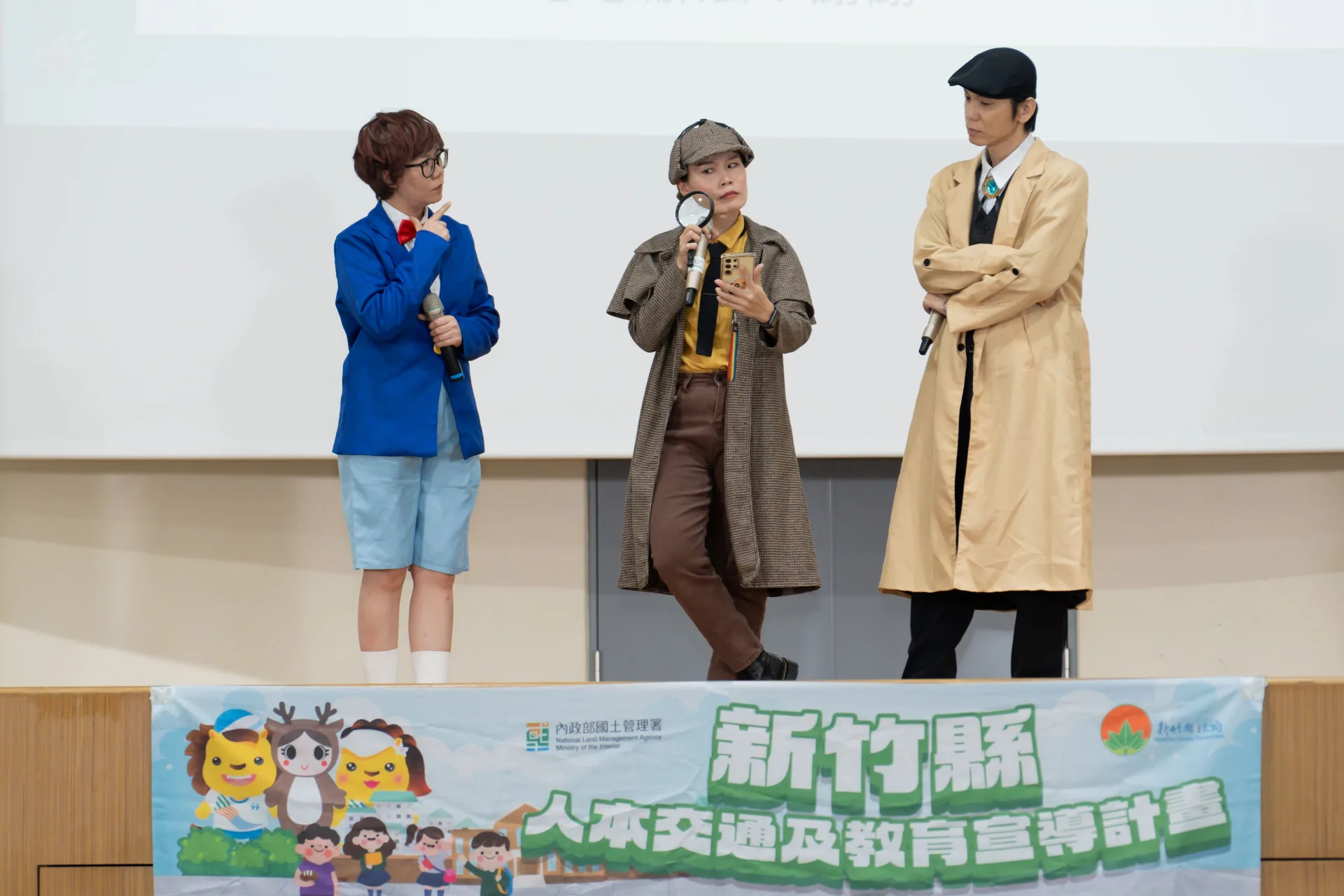 點心屋兒童劇團於竹北市安興國小活動中心舉辦劇團展演活動。竹縣府提供