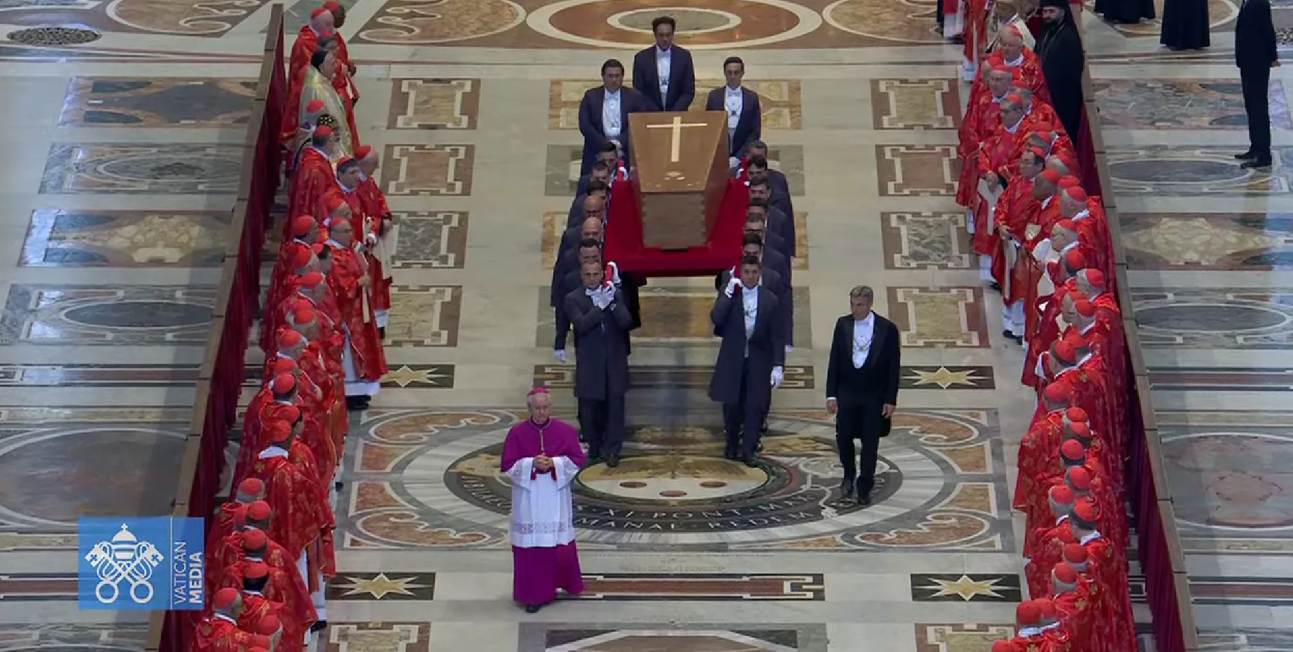 教宗方濟各(Pope Francis)喪禮今天(26日)上午10時舉行。圖截自vatican media YT