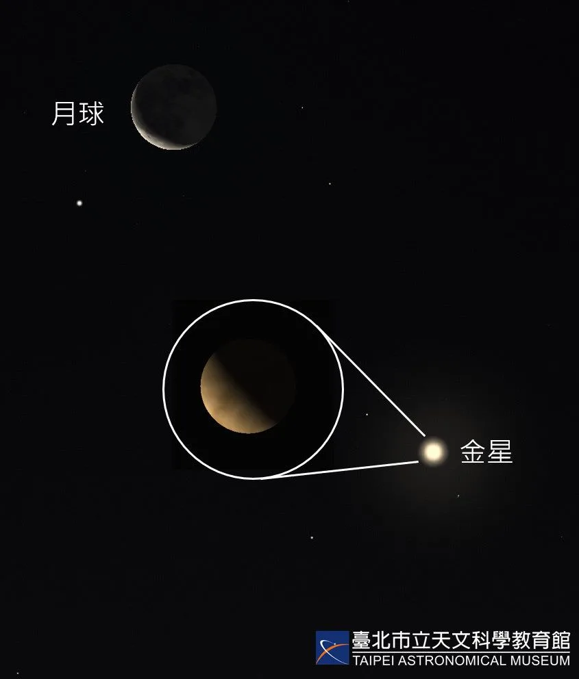 5月24日金星合月。臺北天文館