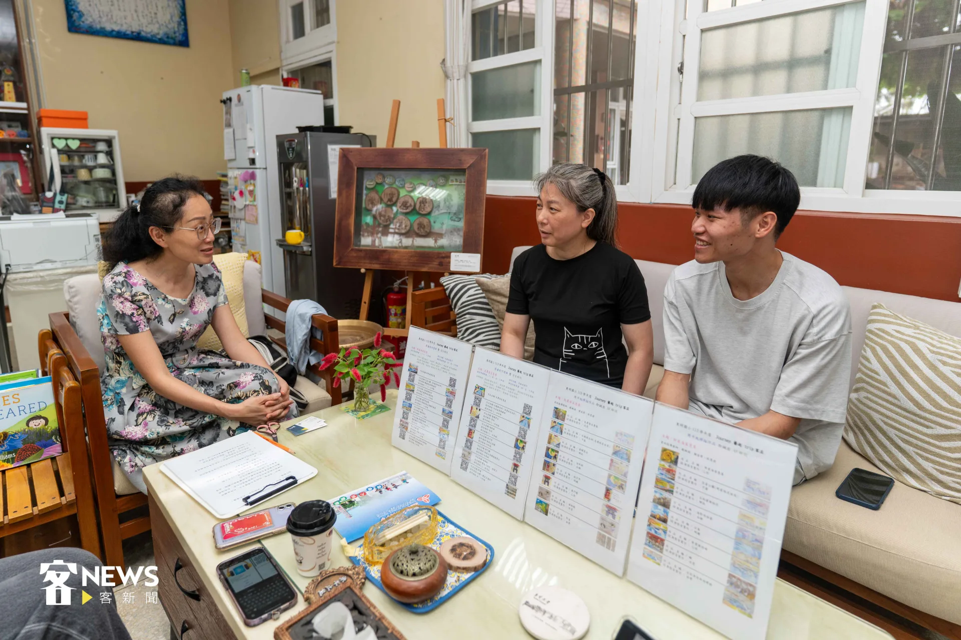「Journey 藝起 trip客庄」由校內老師自發性發起的課程,讓學生們可以透過藝術創作更認識客庄。宋佩遙攝