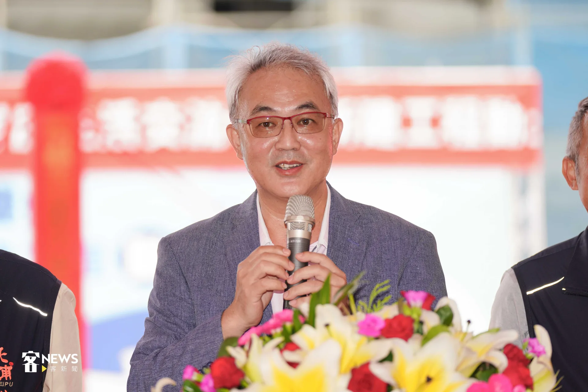 北埔鄉長莊明增表示很期待,這會是一個全齡友善與客家文化薈萃的共享空間。宋佩遙攝。
