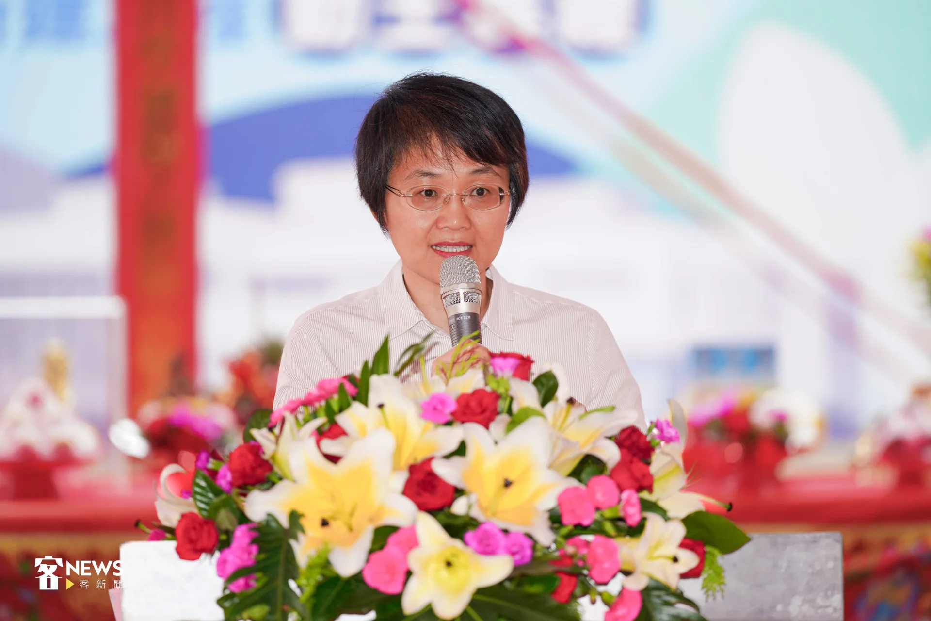 客委會主委古秀妃非常重視在客庄生活的鄉親,推動客庄生活交流中心計畫。宋佩遙攝