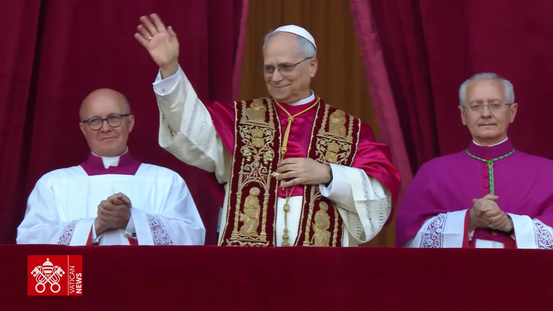 良十四世是首位美籍教宗。翻攝自vatican news youtube頻道影片