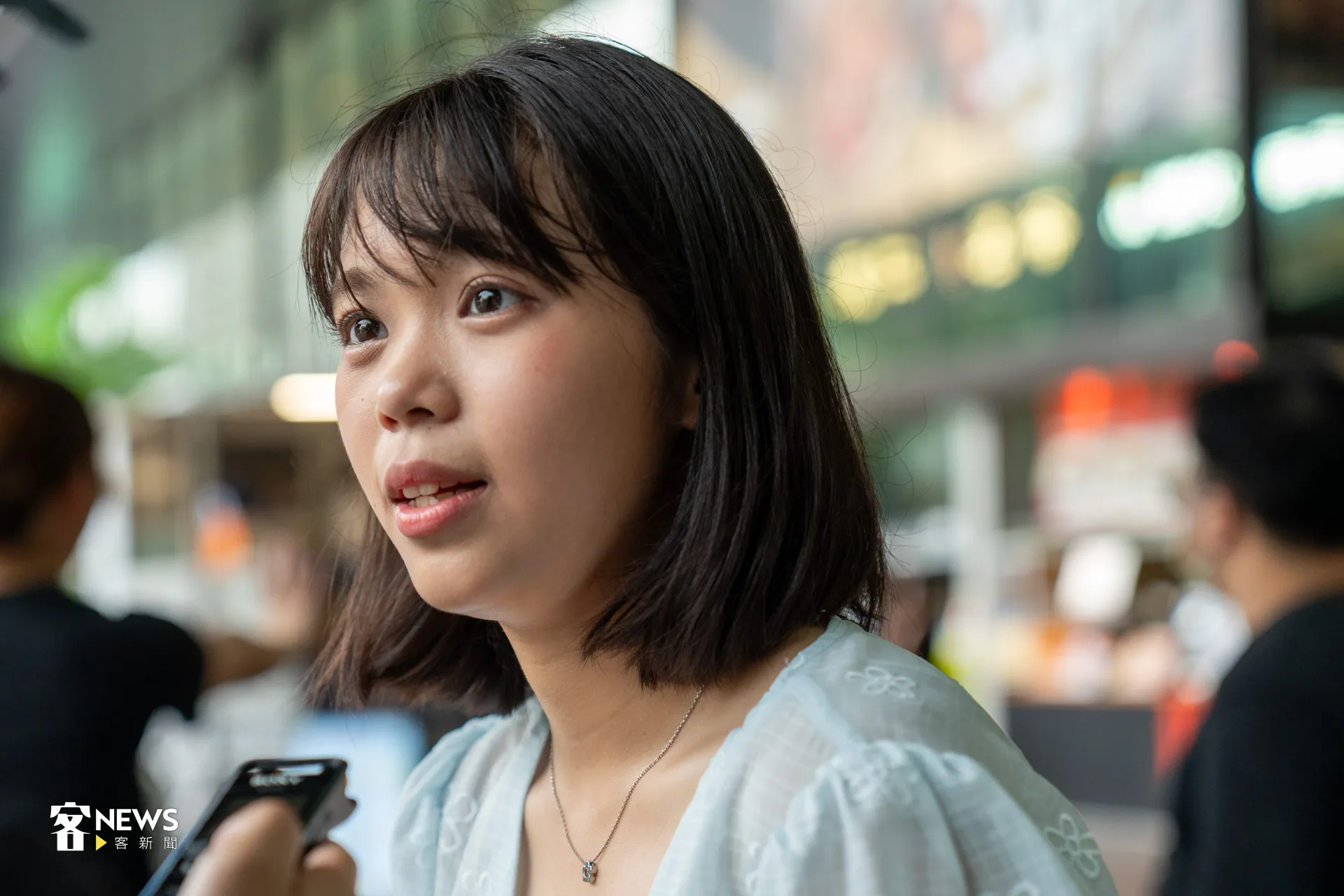後生主持人詹雁婷完成錄製後,直呼很感動。洪藝晅攝