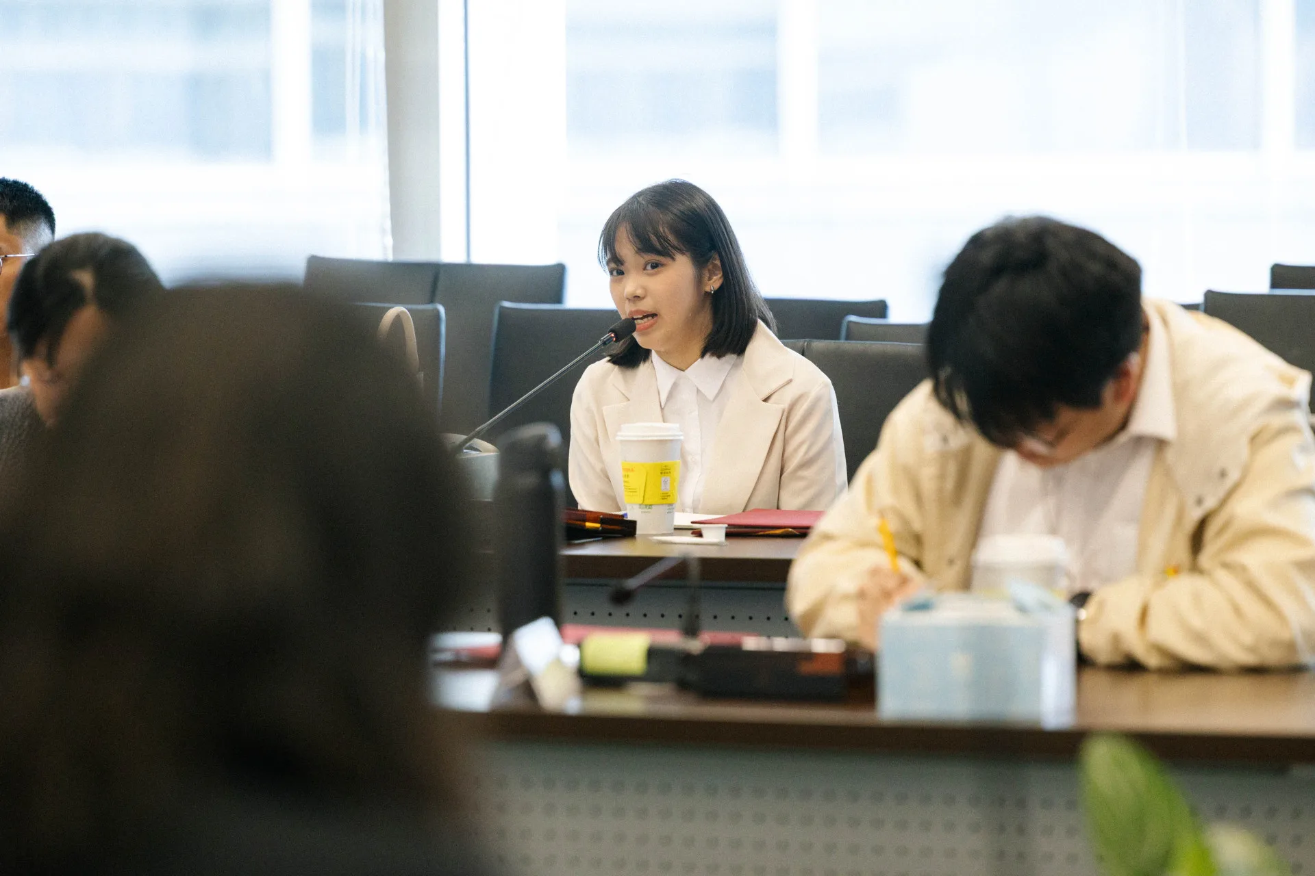 客青會會議中,年僅19歲的詹雁婷。