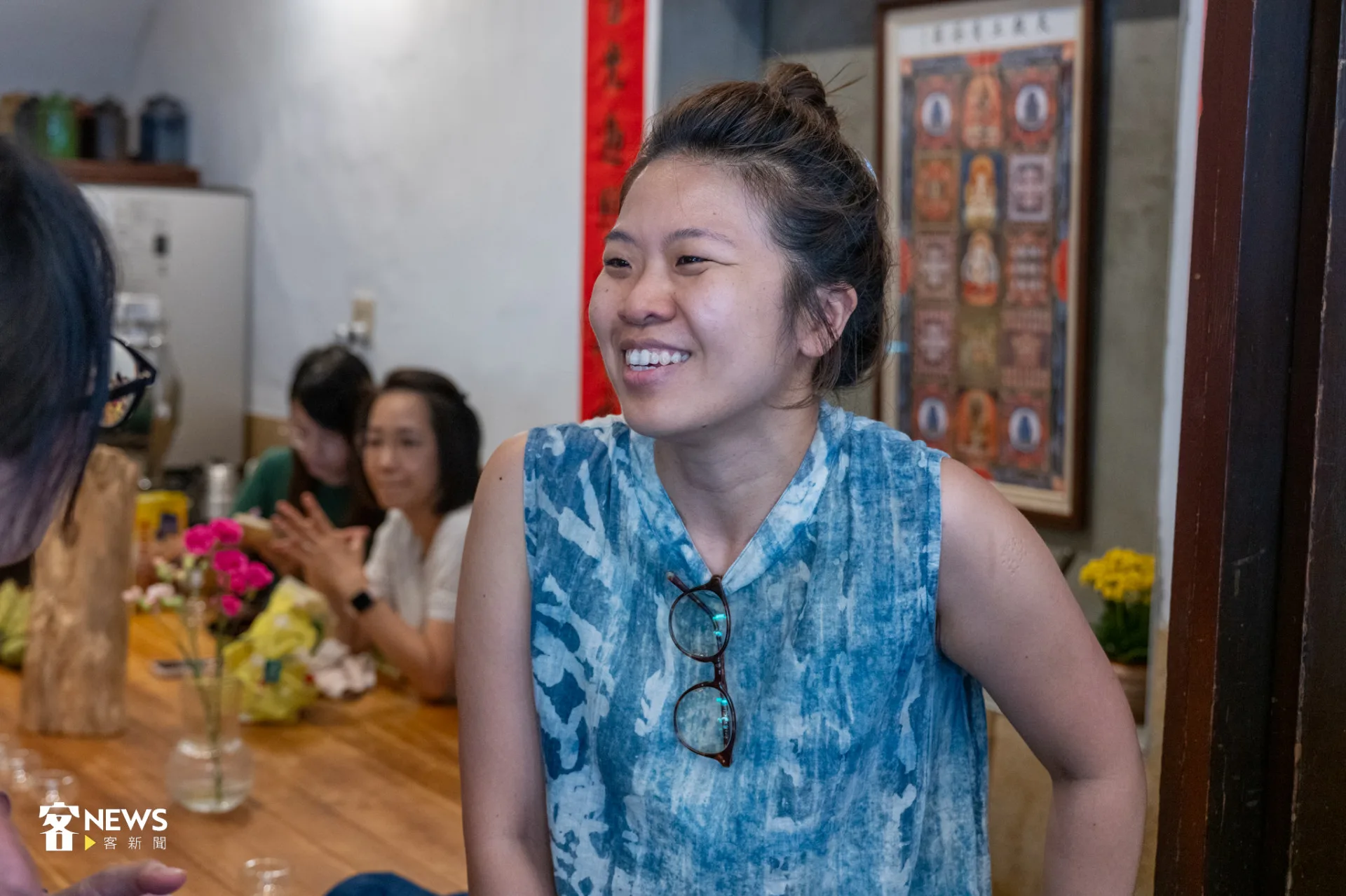 來自香港的何小姐喜愛文史活動也關心女性議題。宋佩遙攝