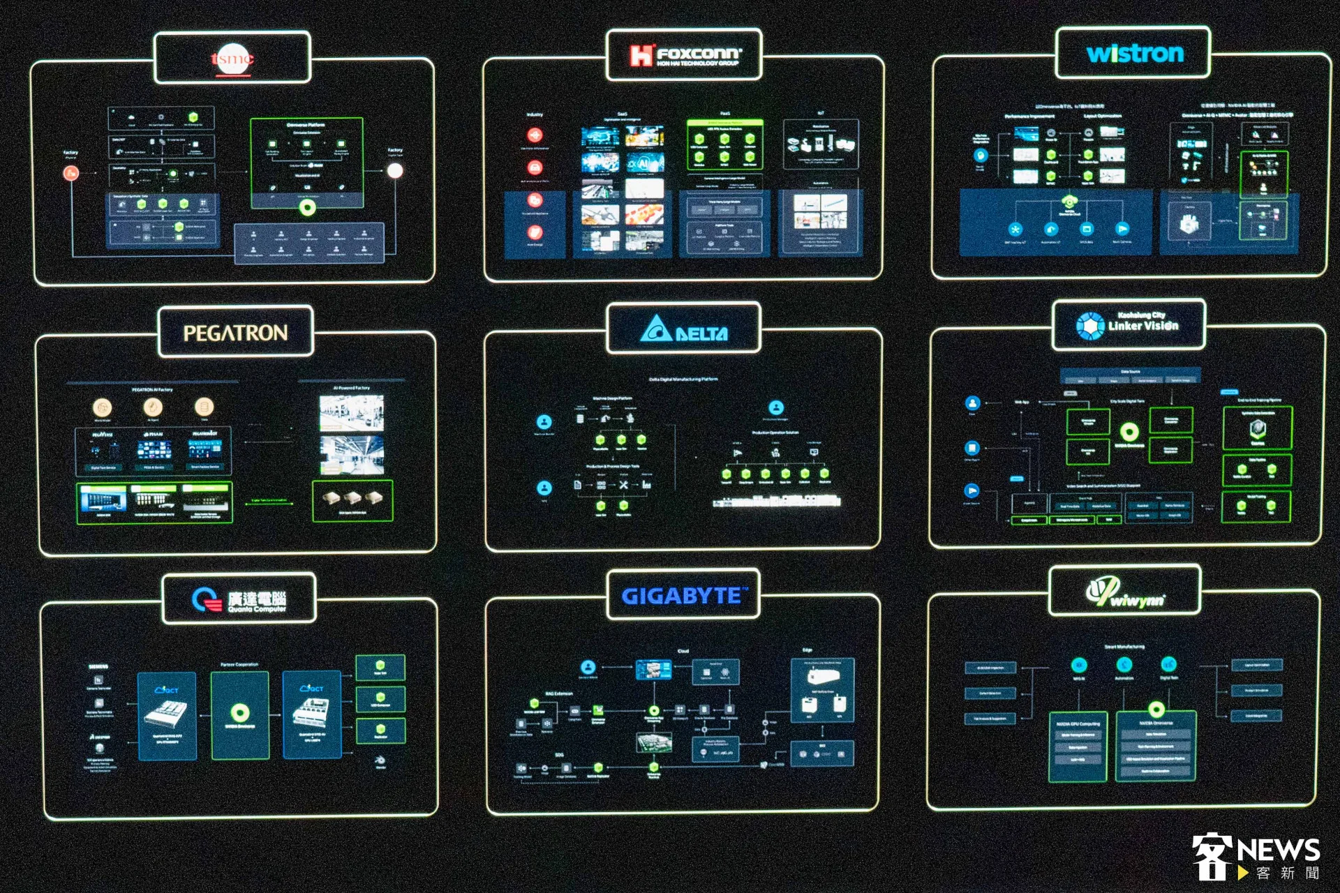台灣科技廠商，展現強大的科技力。朱愷元攝