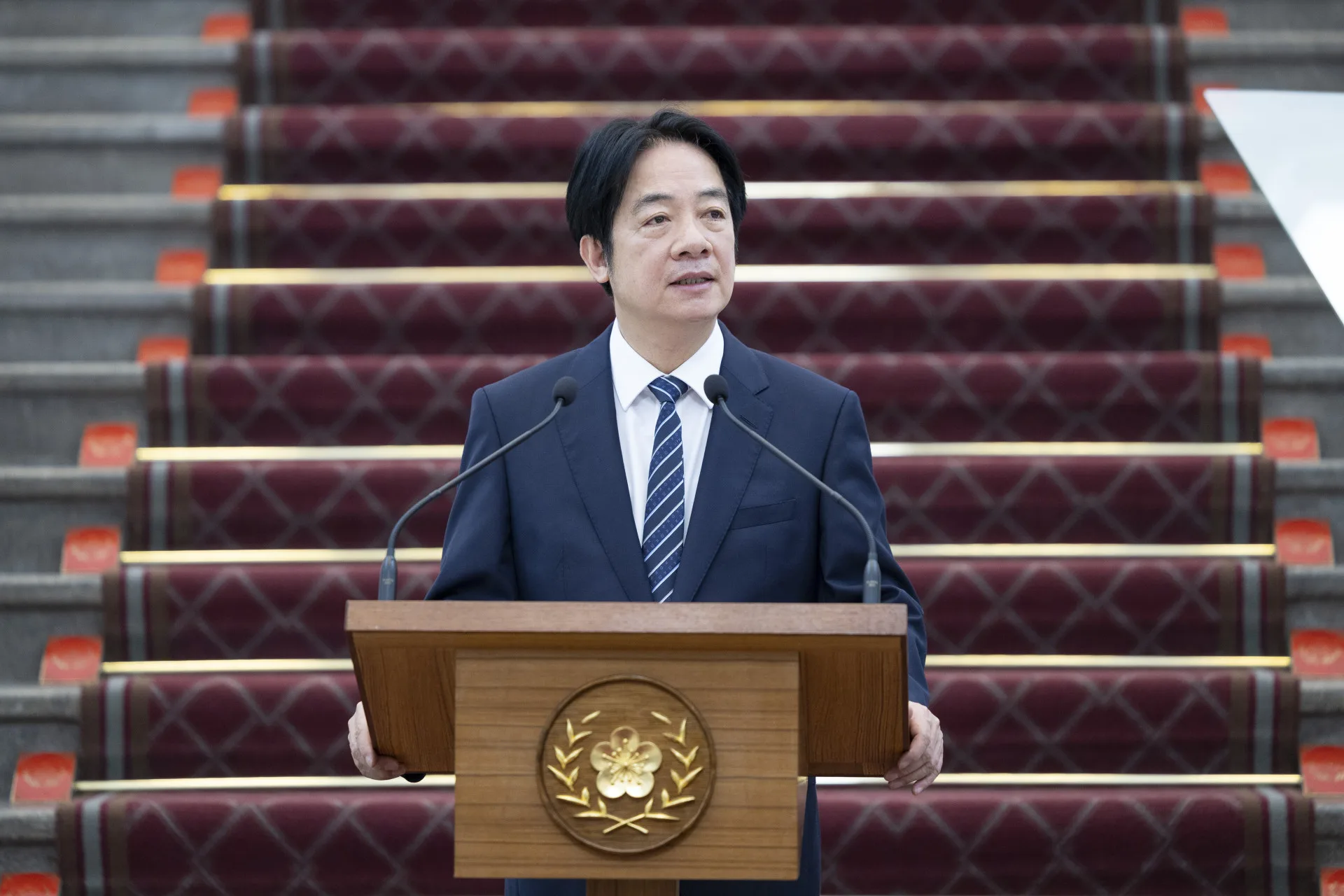 賴清德總統今天舉行就職周年記者會。總統府提供