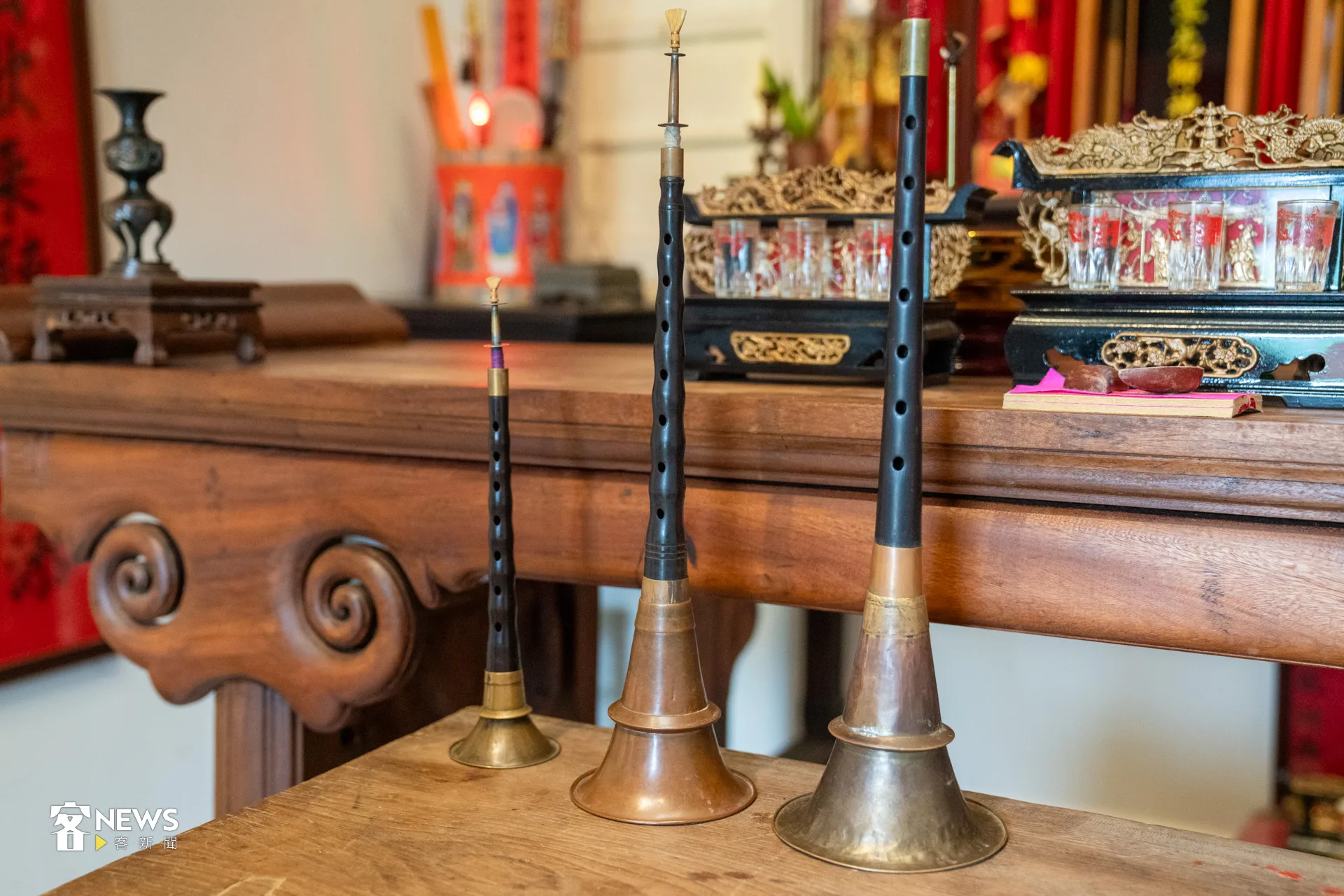 嗩吶是八音的主角，也是最難掌握的一項。洪藝晅攝