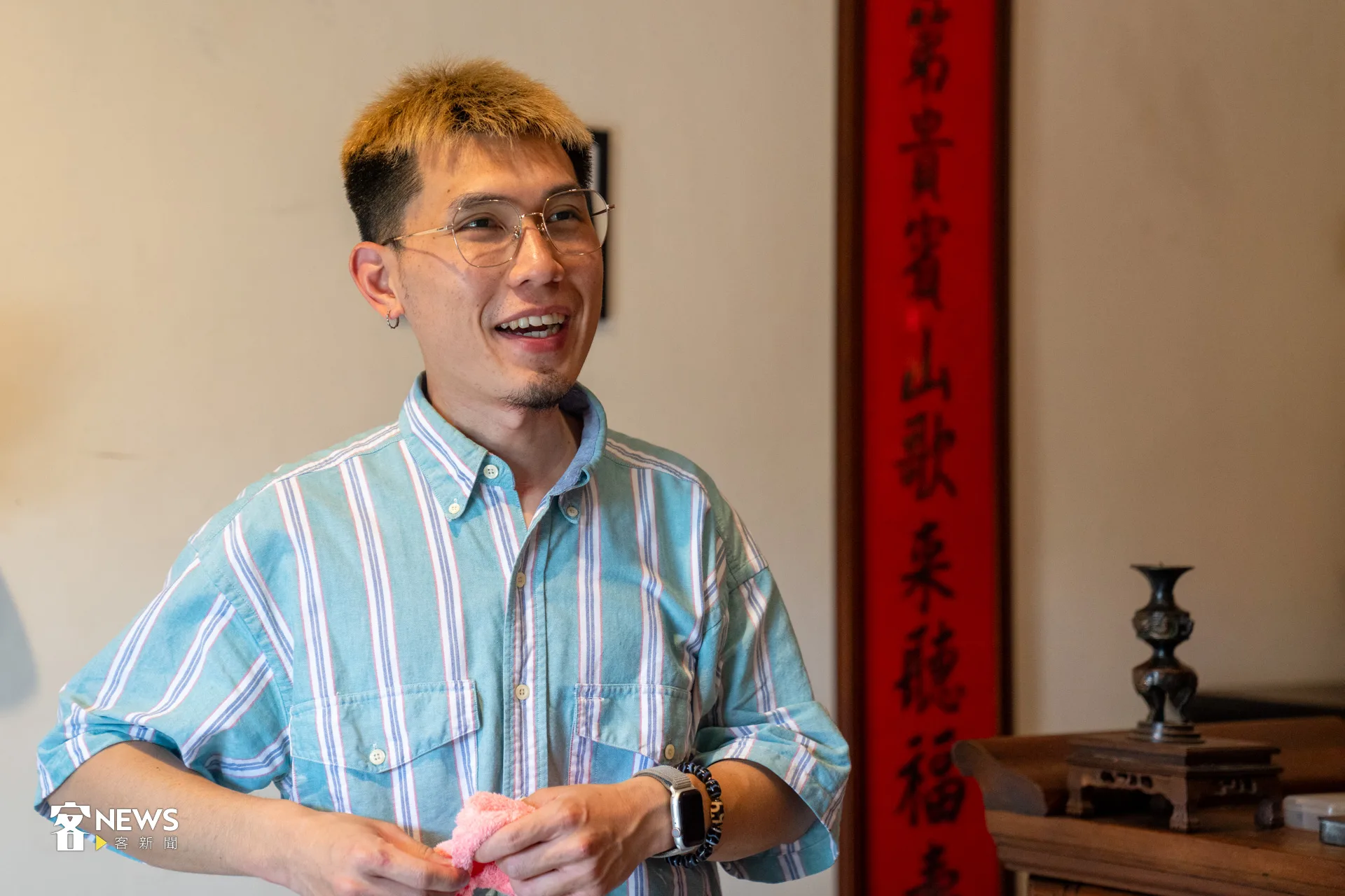 佐京與八音的淵源，從小學就開始了。洪藝晅攝