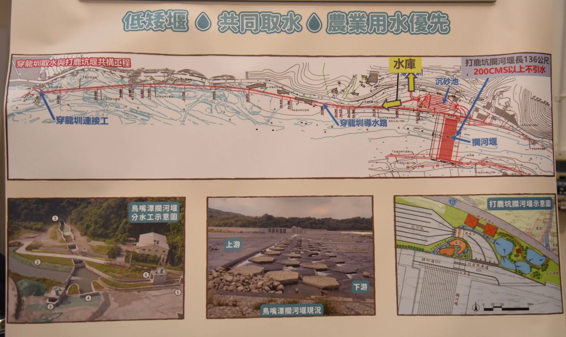 水利署在說明會場展示的設計簡圖。