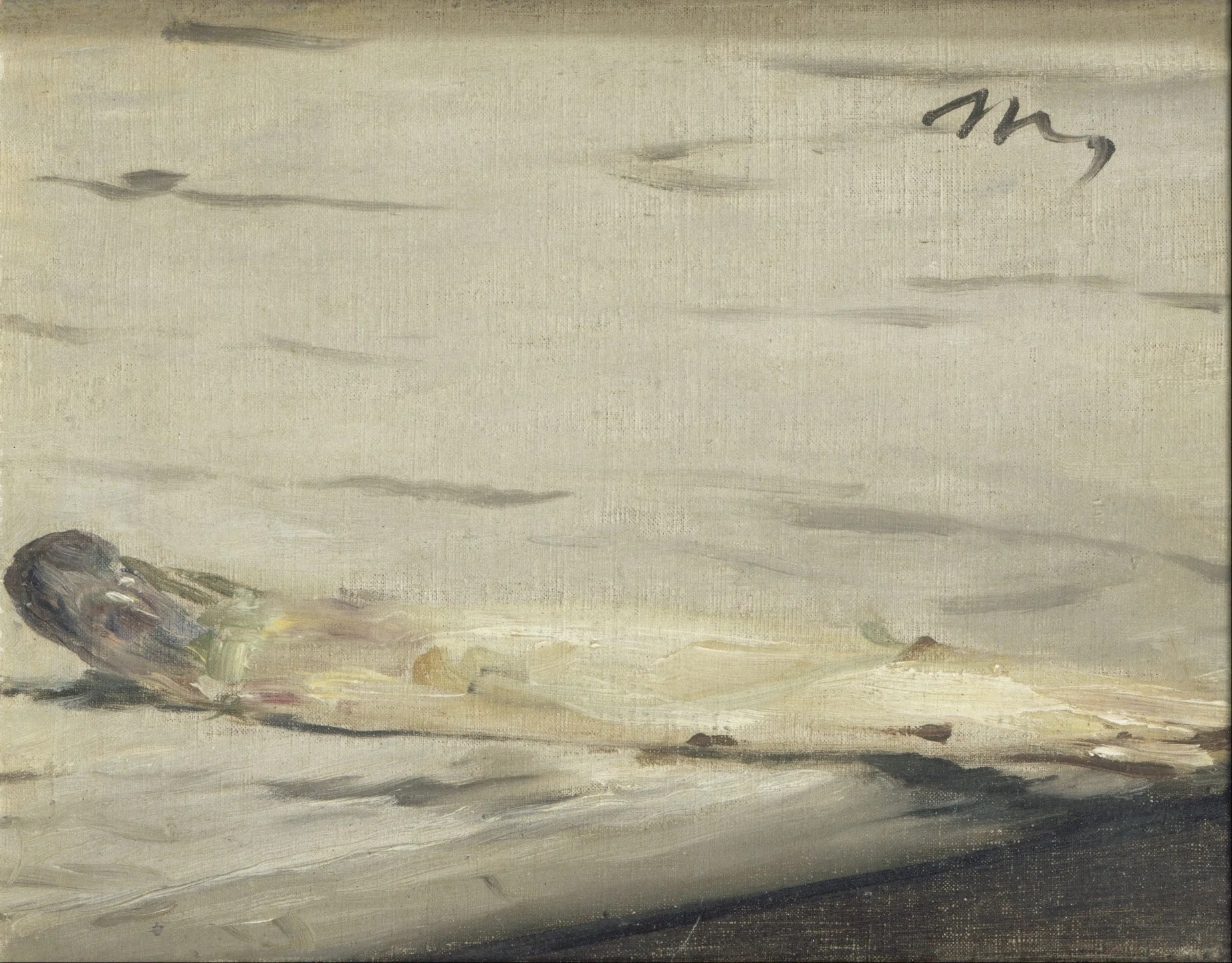 〈一枝蘆筍〉,馬內,1880,油彩。翻攝自Wikipedia