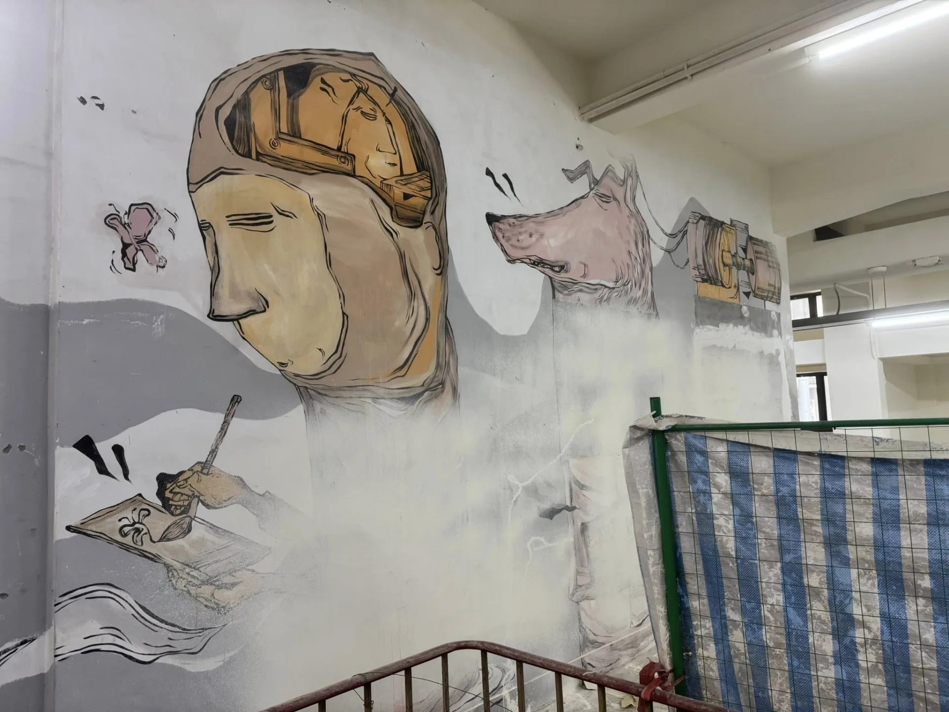 竹市東門市場牆面塗鴉。劉康彥提供