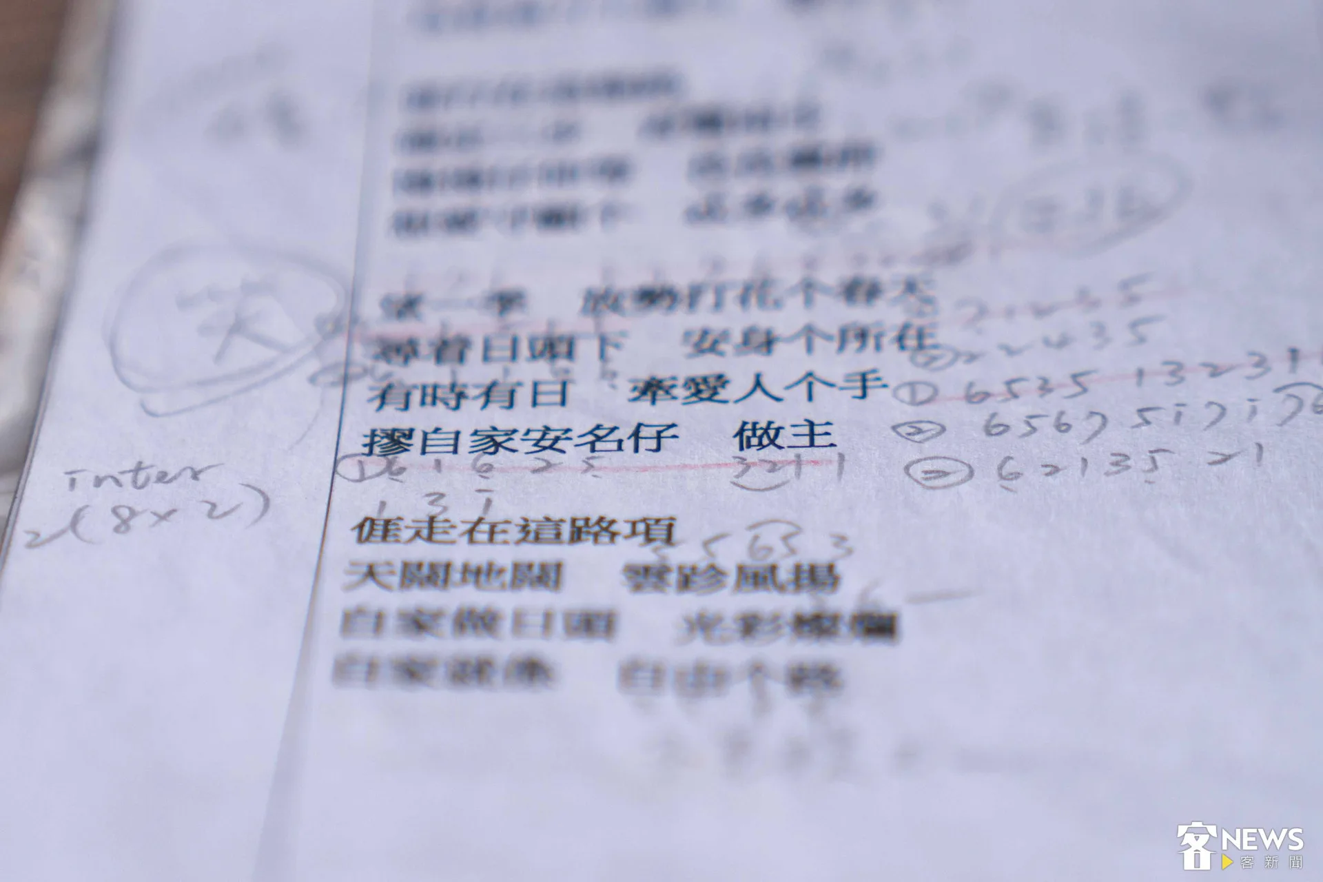客語中的取名是「安名仔」,米莎認為有時客語的用字比華語的意涵更深厚。朱愷元攝