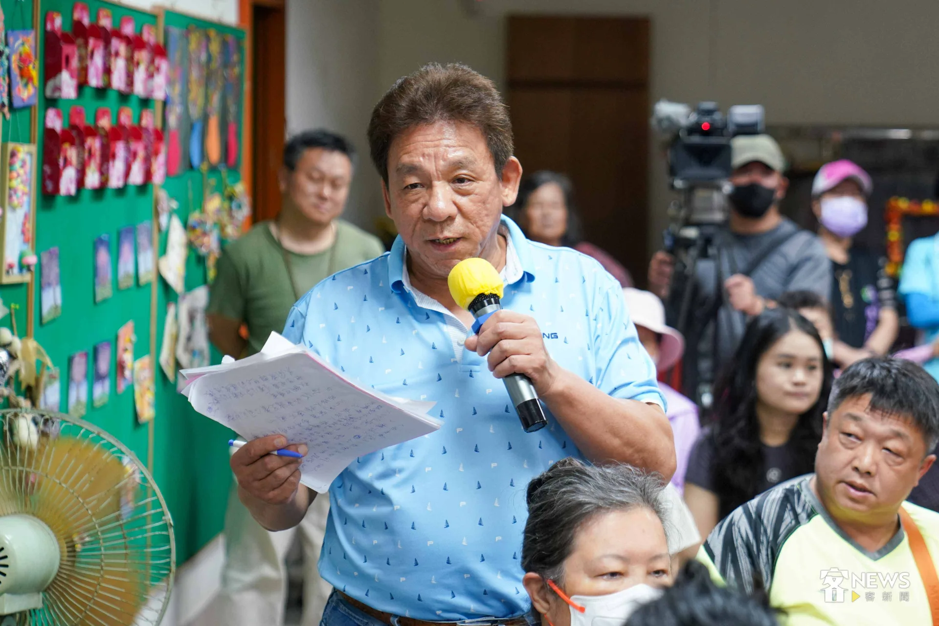 支持開發的民眾質疑,「好山好水能當飯吃嗎?」李台源攝