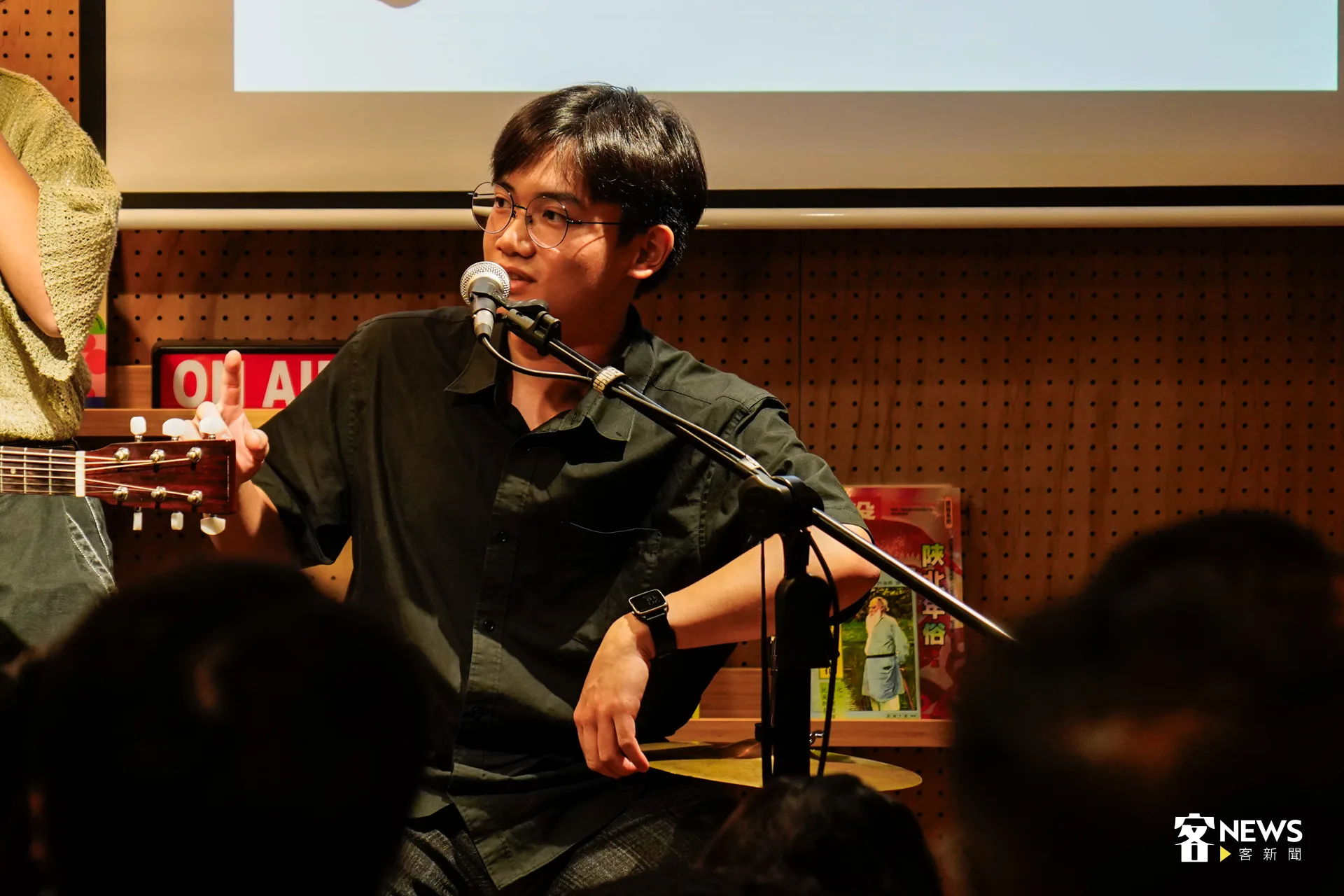 江晟榮在現場,也感謝一路陪伴的南藝大夥伴。洪藝晅攝