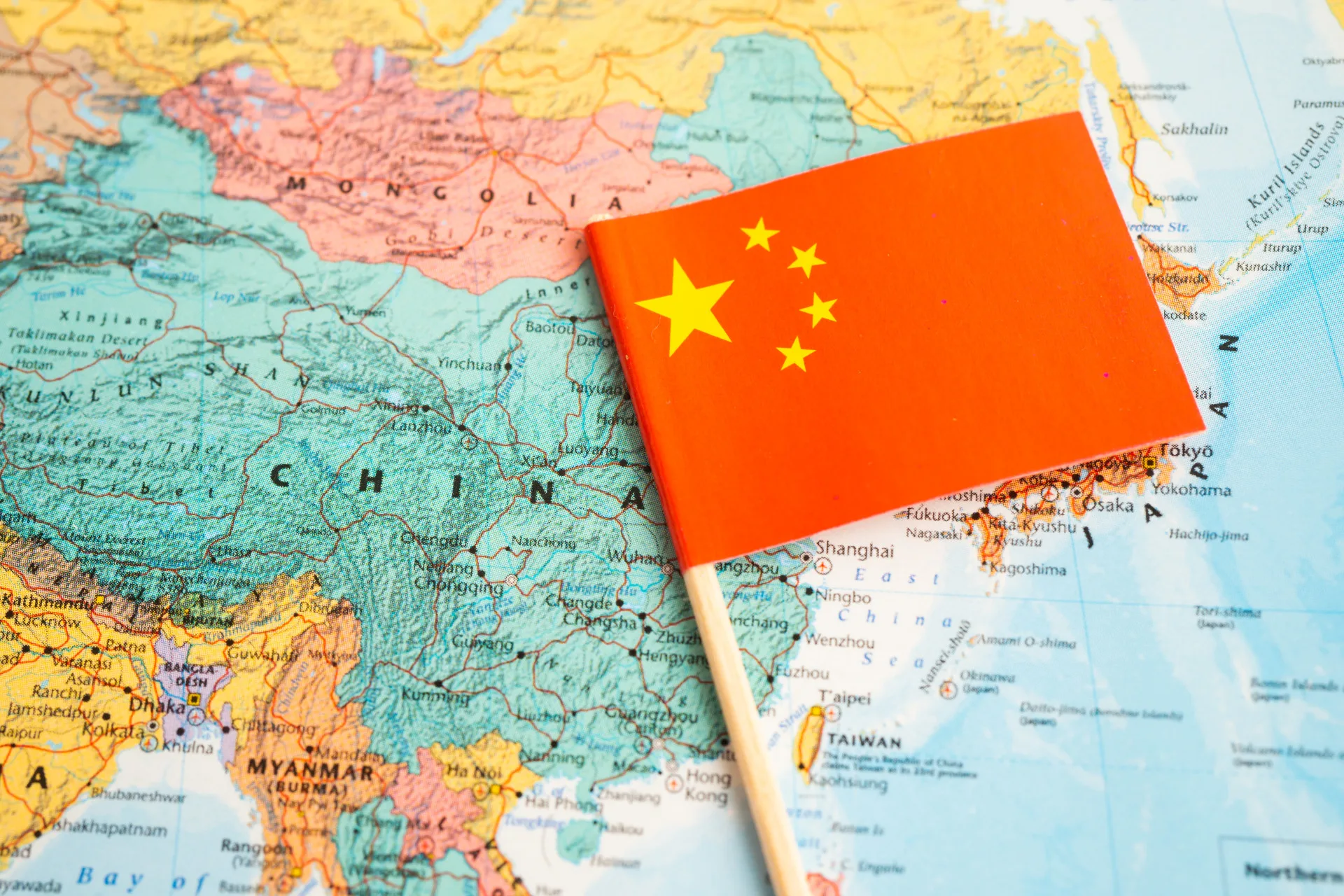 美國聯邦眾議院日前通過法案，禁止國防部展示將台灣納入中國的地圖。示意圖