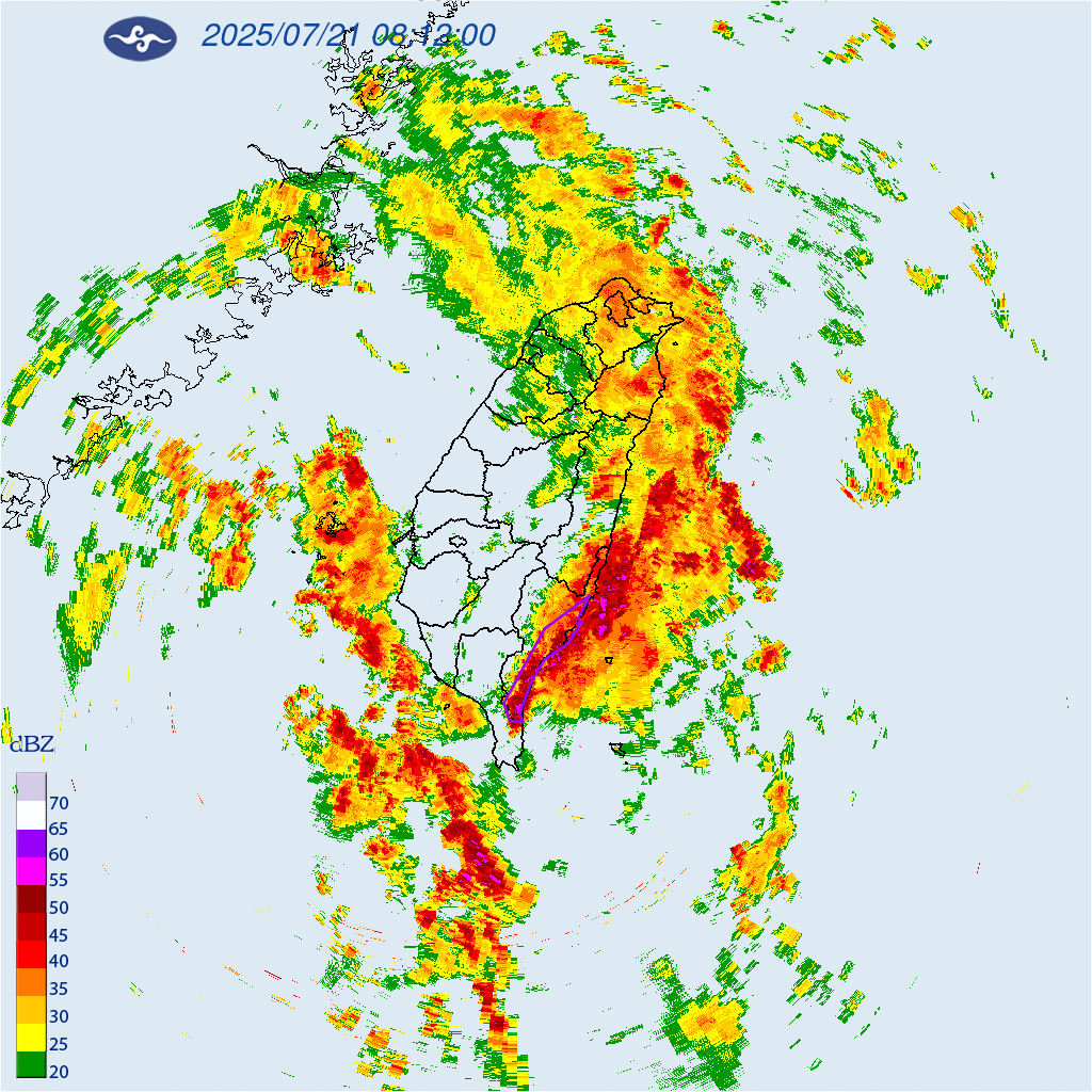 中央氣象署針對「屏東縣、臺東縣」發布大雷雨即時訊息，持續時間至10時15分止。中央氣象署提供