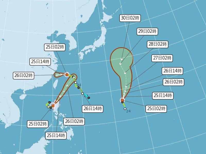 雙颱藤原效應　吳德榮：中部以北有雨南部防雷雨