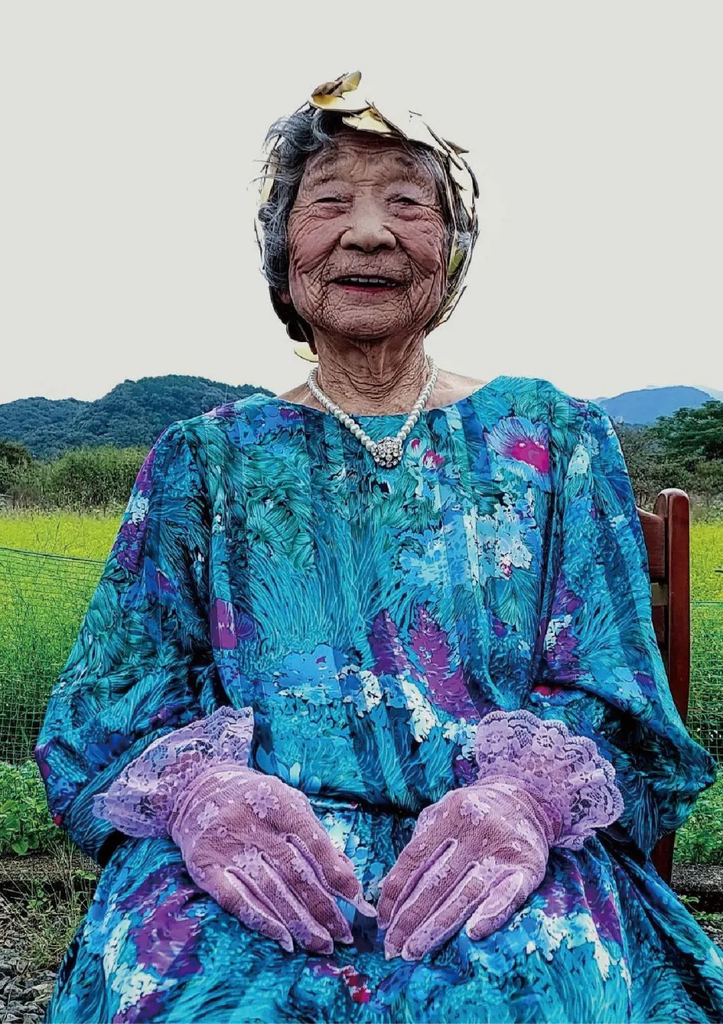 日本百歲人瑞。苗栗縣政府提供