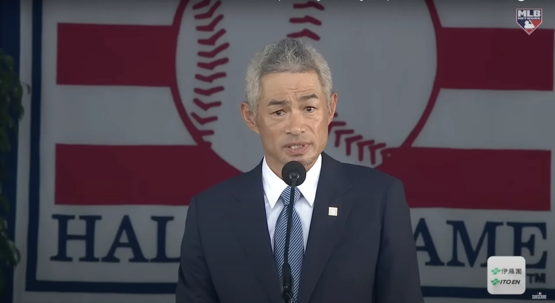 51歲的鈴木一朗，成為首位入選日本、美國的棒球名人堂的選手。翻攝自MLB YouTube