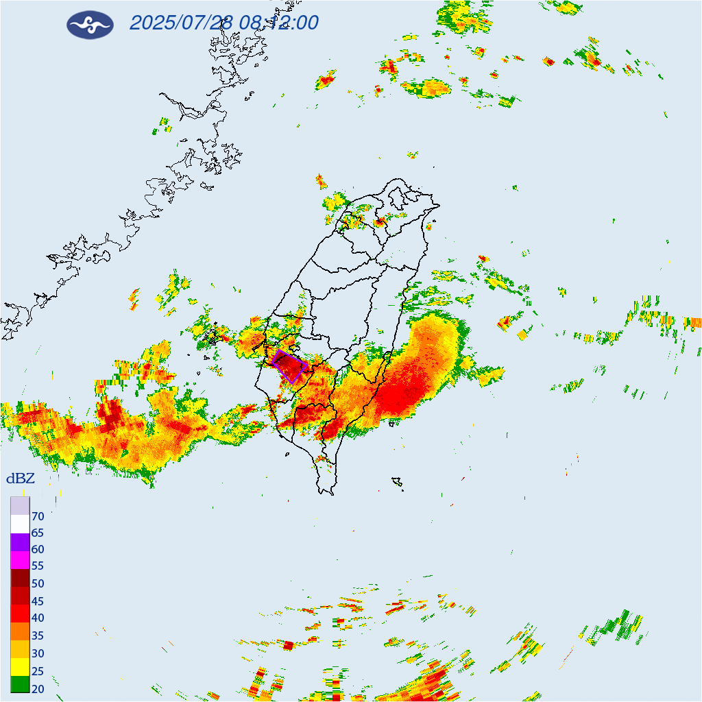 稍早,氣象署針對「嘉義縣、臺南市」發布大雷雨即時訊息,持續時間至09時45分止。中央氣象署提供