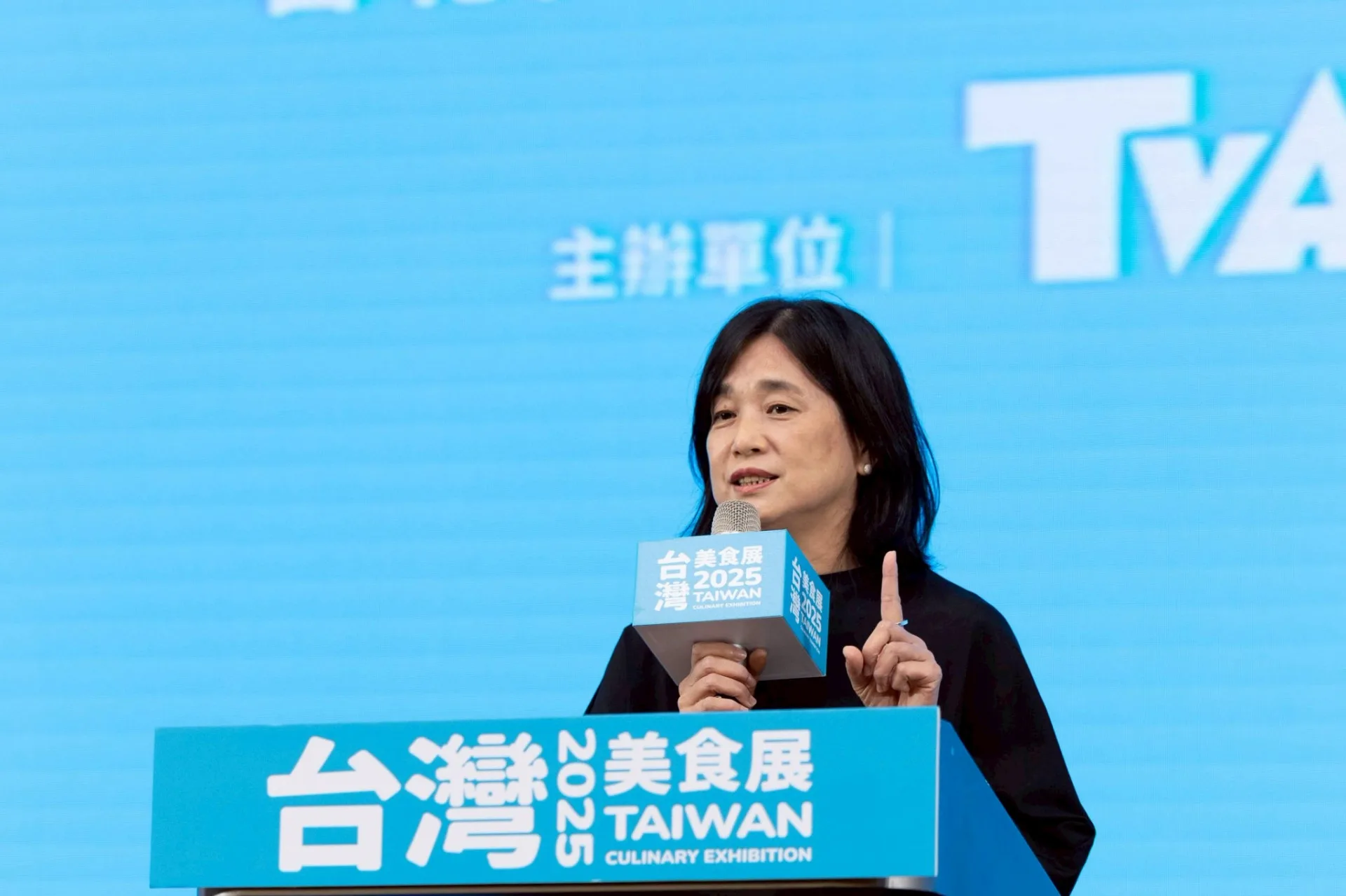 交通部觀光署署長陳玉秀說：「美食是觀光的開始，觀光署用最大的力量支持美食展。」台灣觀光協會提供