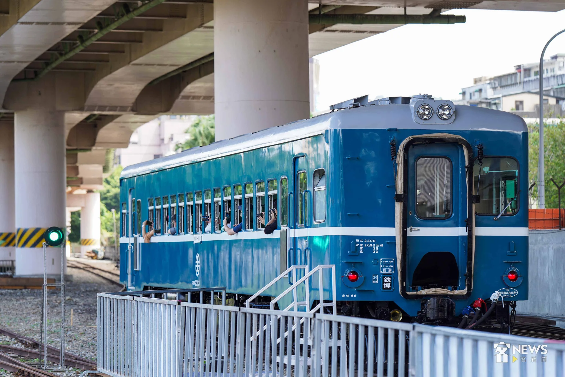 國家鐵道博物館明天將第1階段開幕,屆時將可預約搭乘柴油客車。圖為鐵博館2023年於文博會開放參觀。李台源攝(資料照)
