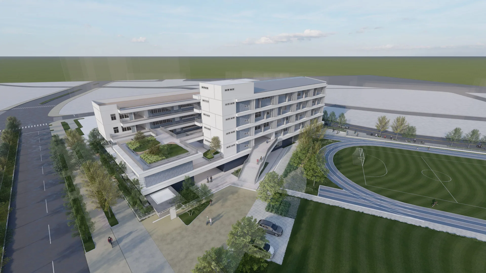 竹北實驗高中校舍設計圖。