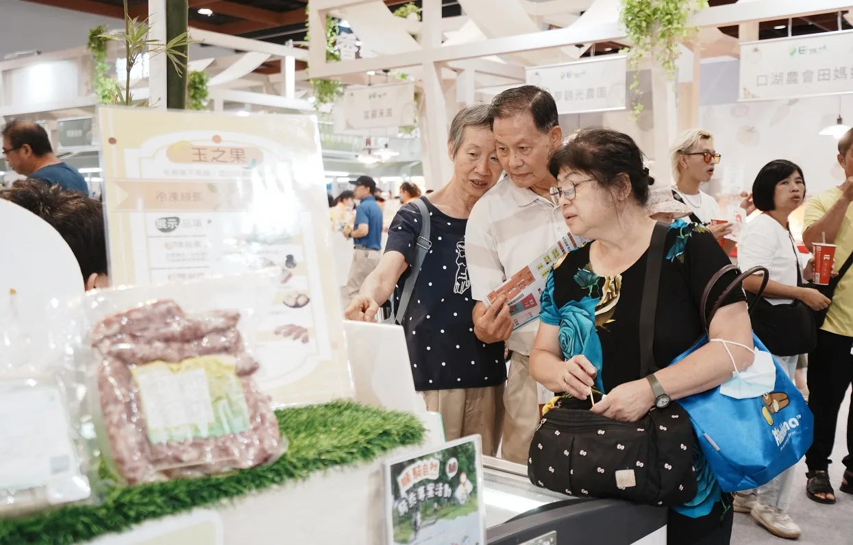 2025台灣美食展的客家館今年業績較去年大幅成長40％。