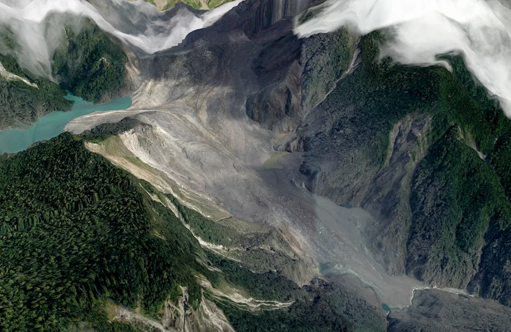 林業保育署航測及遙測分署於堰塞湖形成後多次執行航拍任務,航照影像立體像對可製作3D模型。