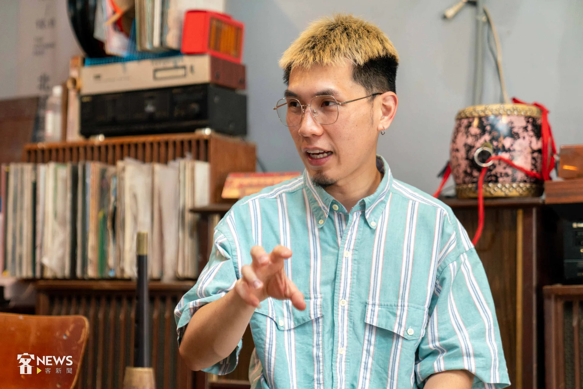 佐京談起八音，帶有傳承的使命感。李台源攝