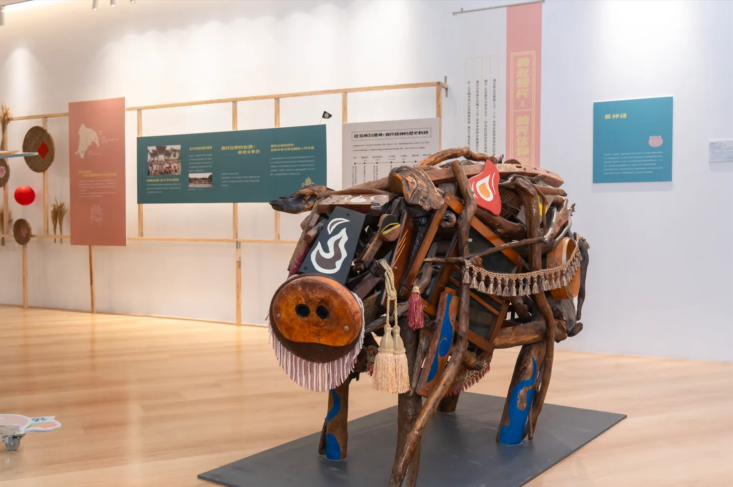 展場內容以客家元素結合環保再生。新竹市政府提供