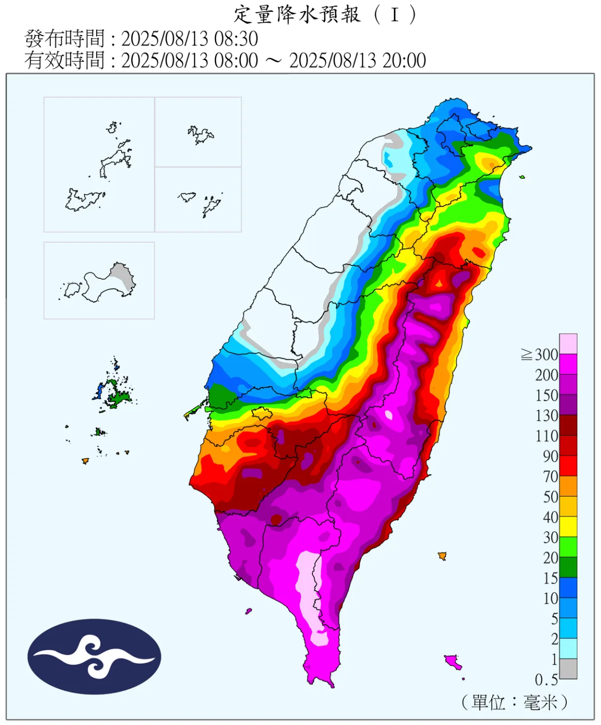 楊柳颱風降雨量預測