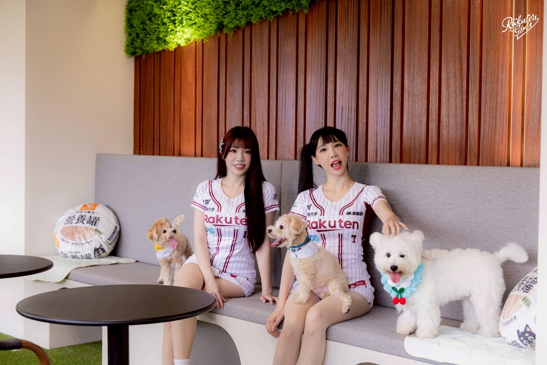 1樓室內區設有遮蔽設計、人工草皮與桌椅，是比賽間歇的放鬆好去處。翻攝自Rakuten Monkeys臉書粉絲專頁