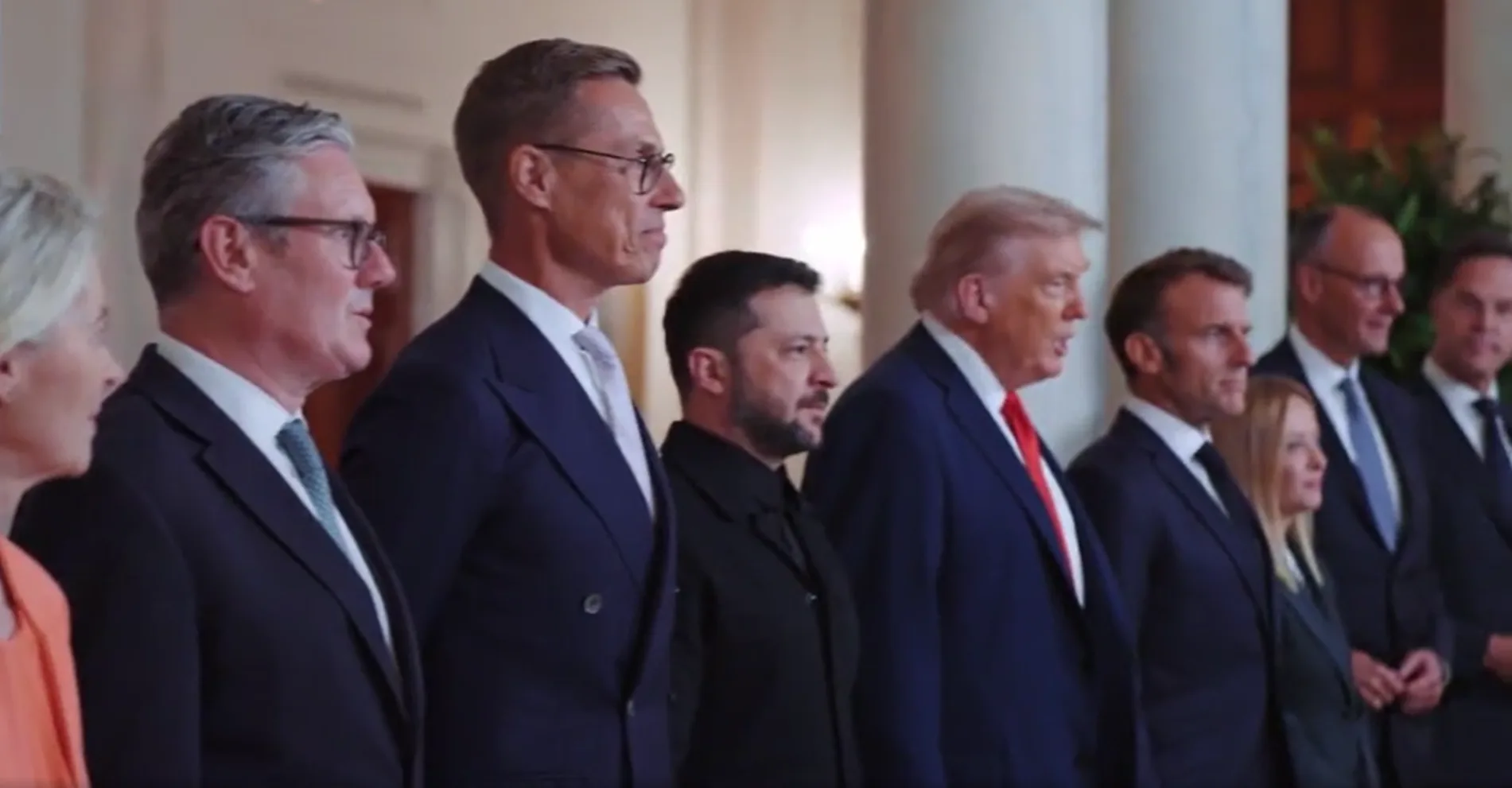 美國總統川普與歐盟等領袖於美東時間8月18日在白宮會晤。