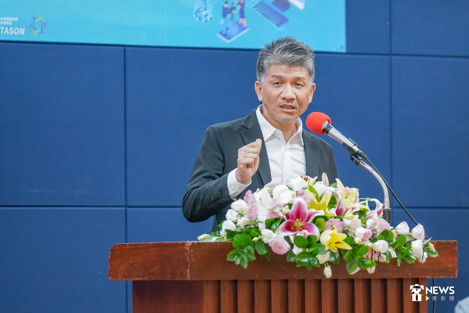 講客廣播電臺臺長暨客新聞總編輯莊勝鴻表示，面臨不被信任的嚴重危機，這是一個很大的問題。洪藝晅攝